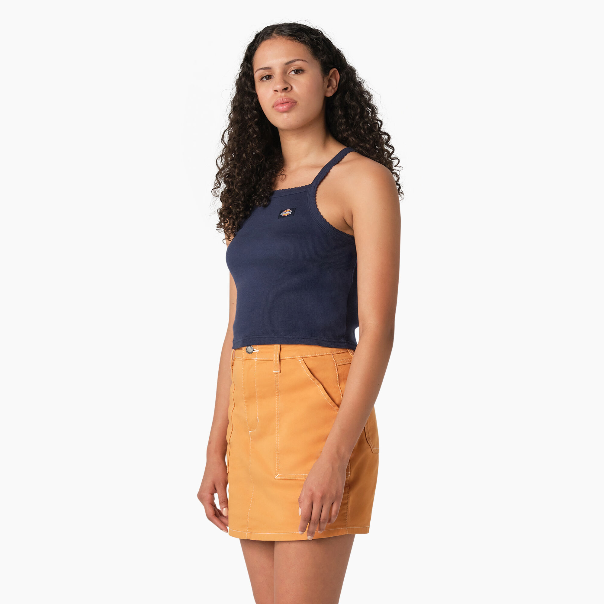 Women's Rib Knit Cropped Tank Top
