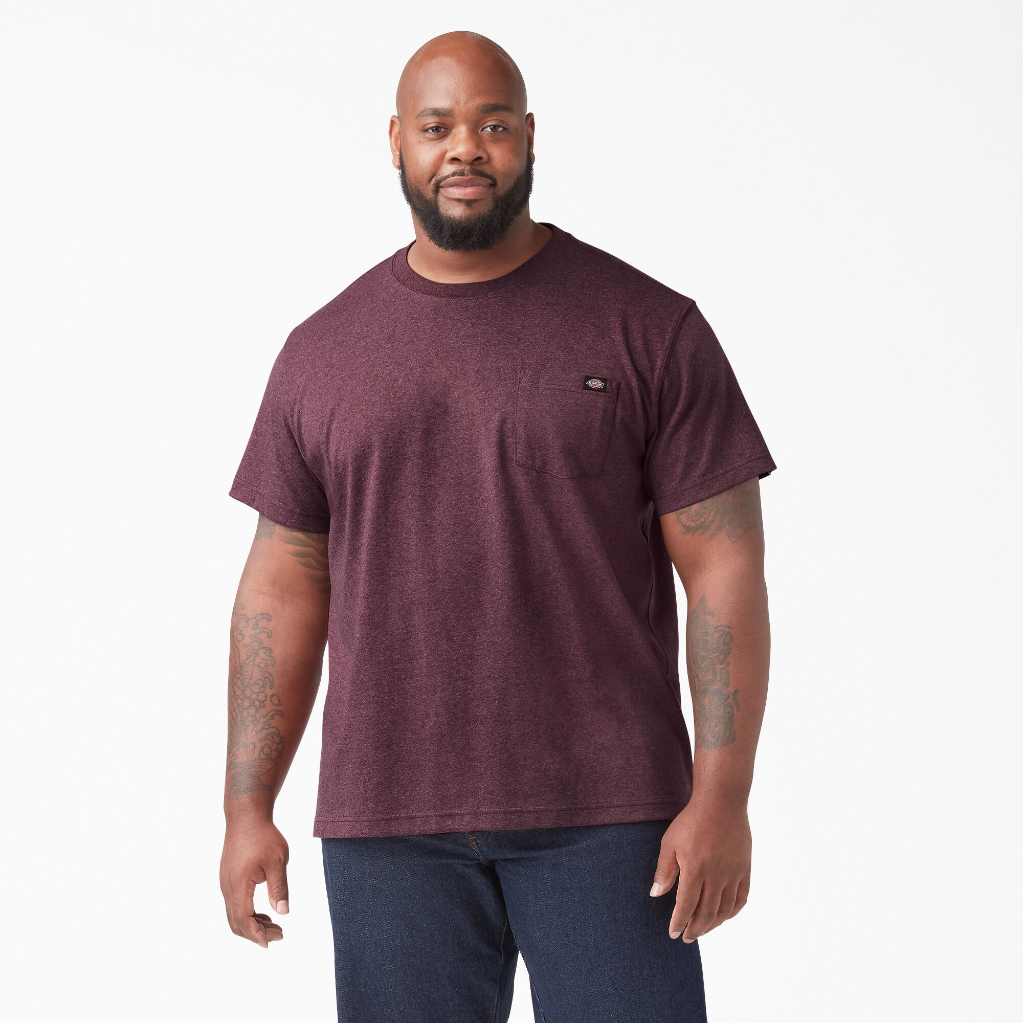 Heavyweight Heathered Short Sleeve Pocket T-Shirt