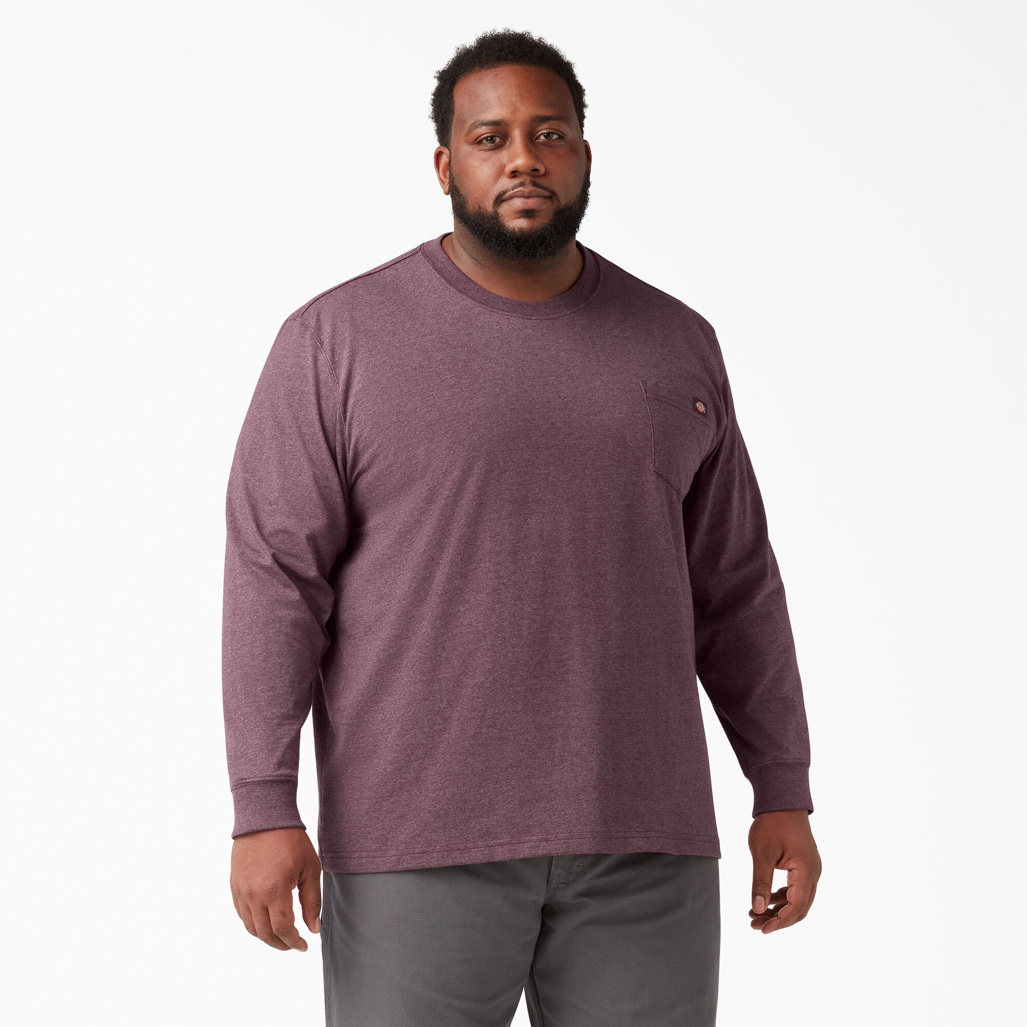 Heavyweight Heathered Long Sleeve Pocket T-Shirt
