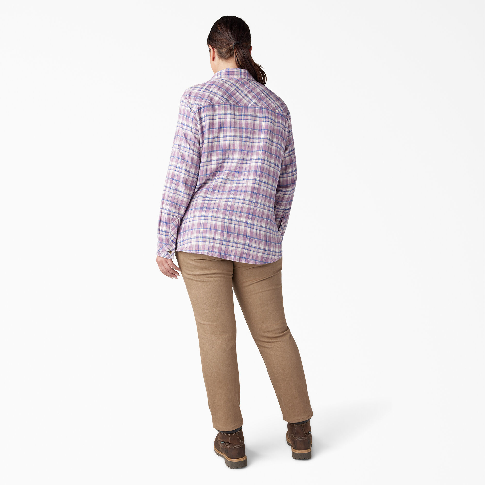 Women's Plus Long Sleeve Plaid Flannel Shirt