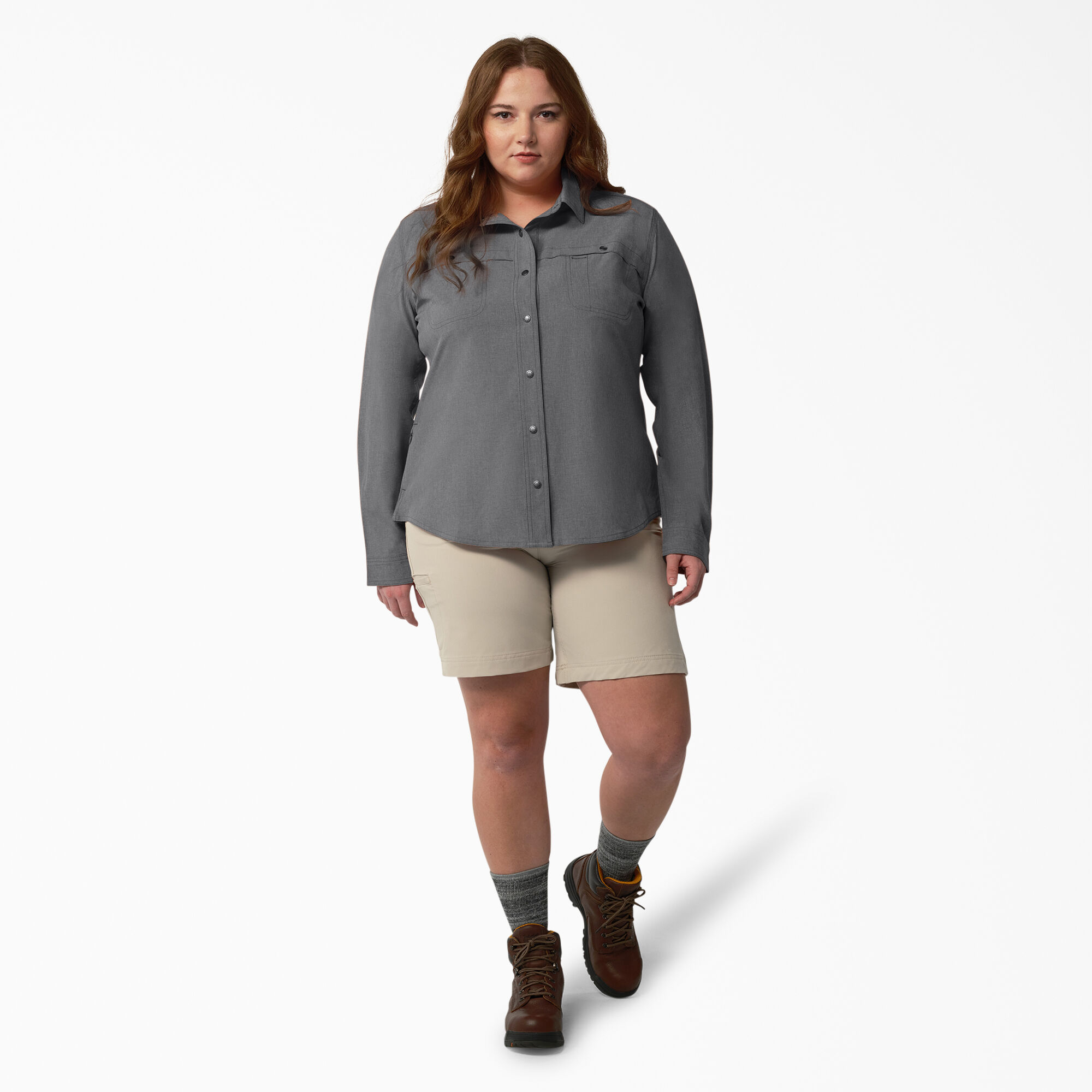 Women's Plus Cooling Roll-Tab Work Shirt