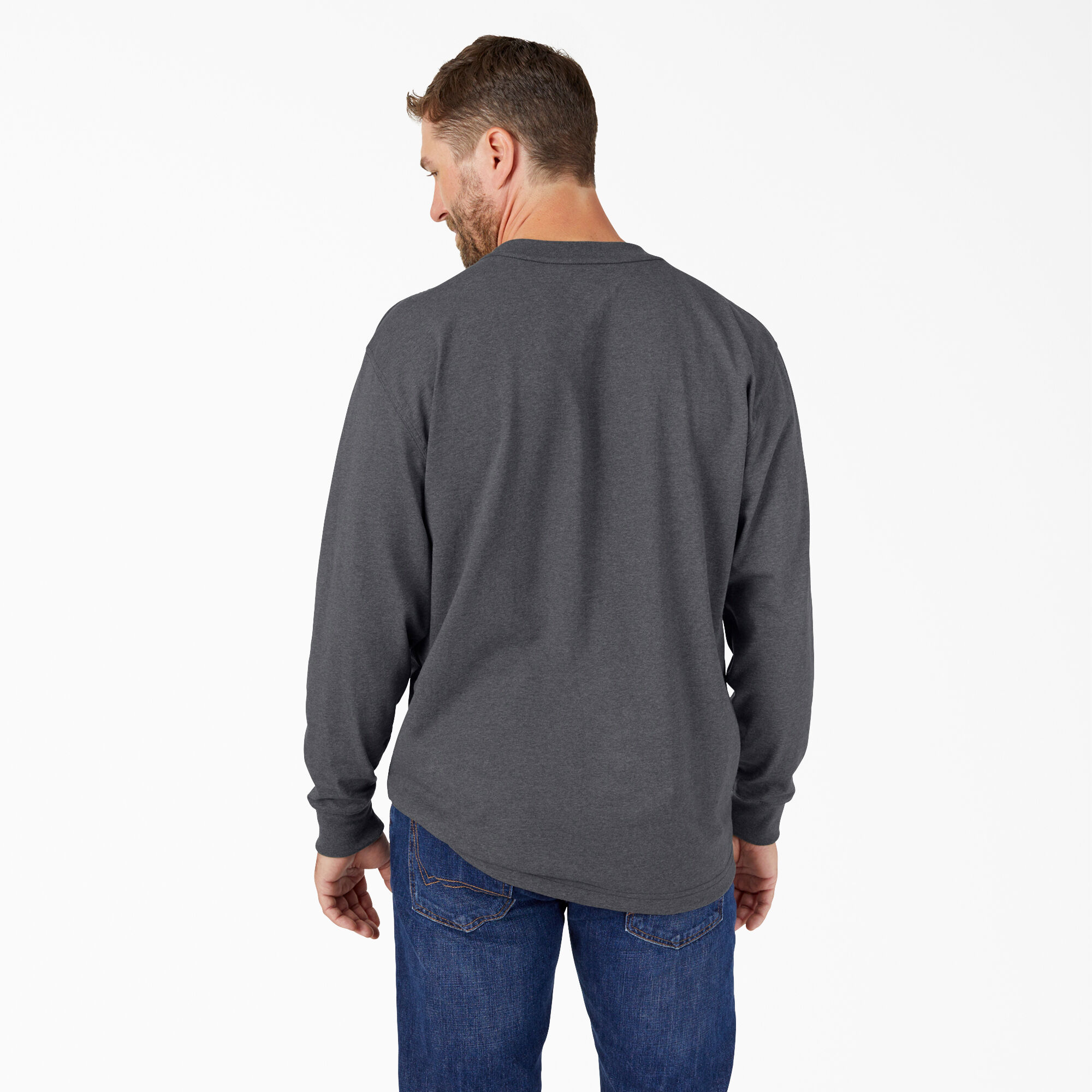 Heavyweight Heathered Long Sleeve Pocket T-Shirt