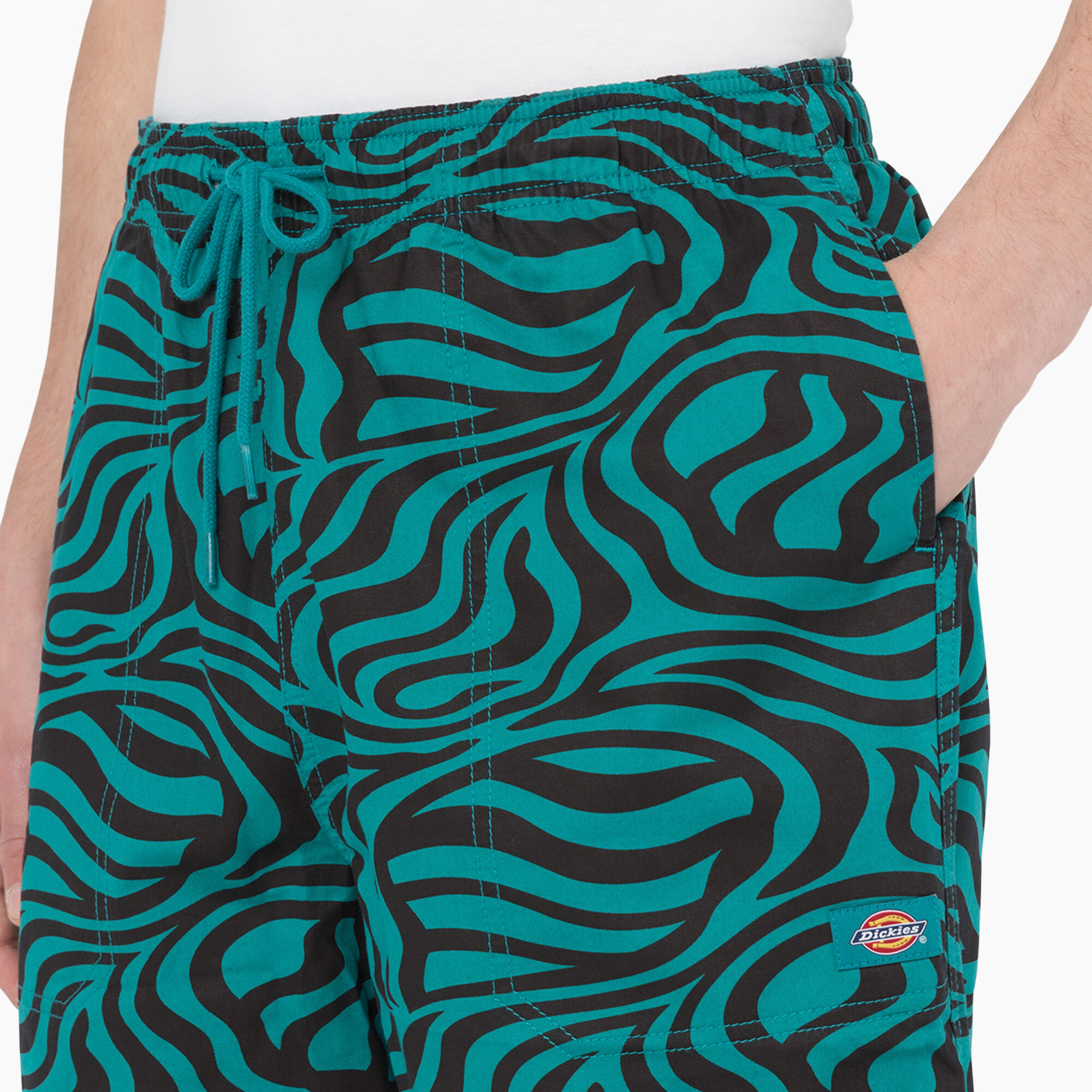 Zebra Print Modern Fit Drawstring Shorts, 6