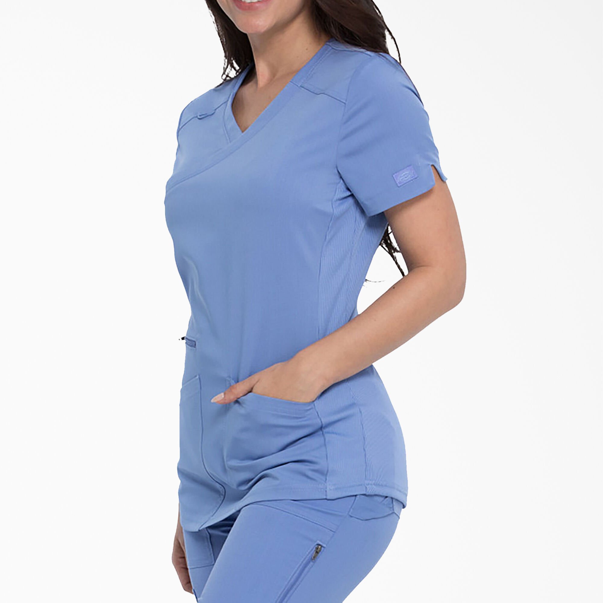 Women's Balance Mock Wrap Scrub Top