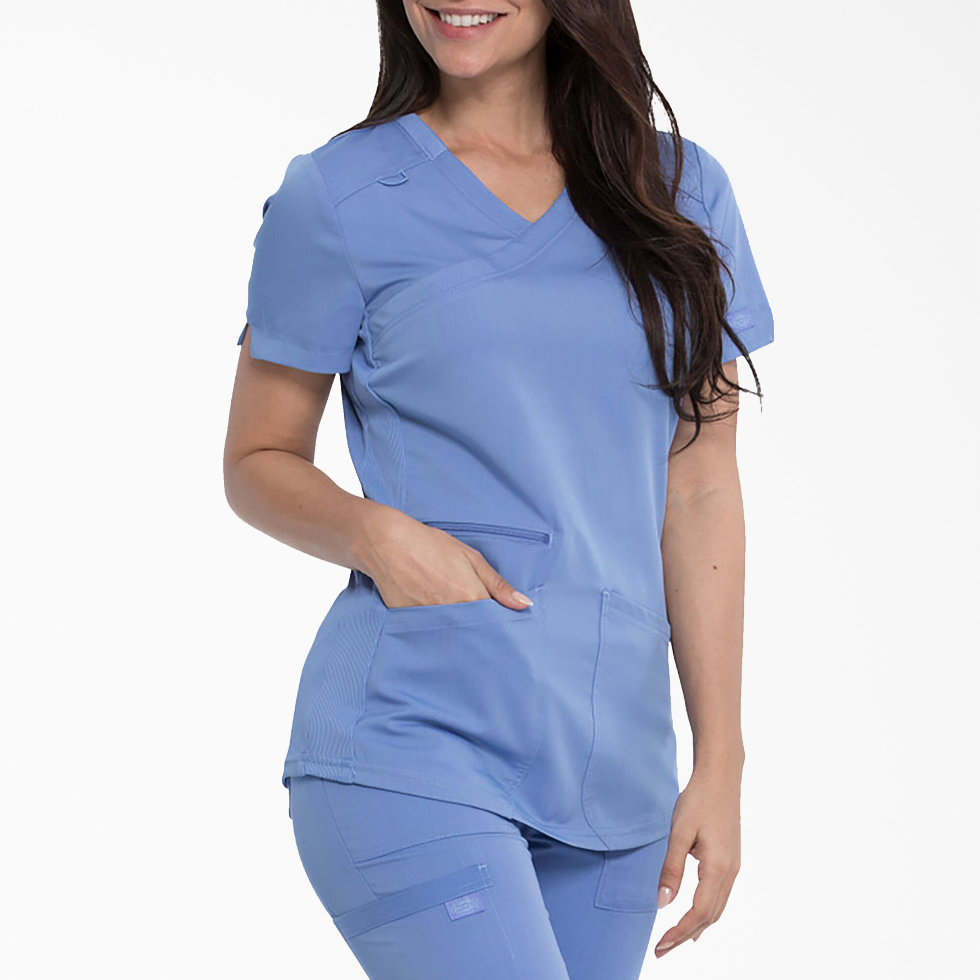 Women's Balance Mock Wrap Scrub Top