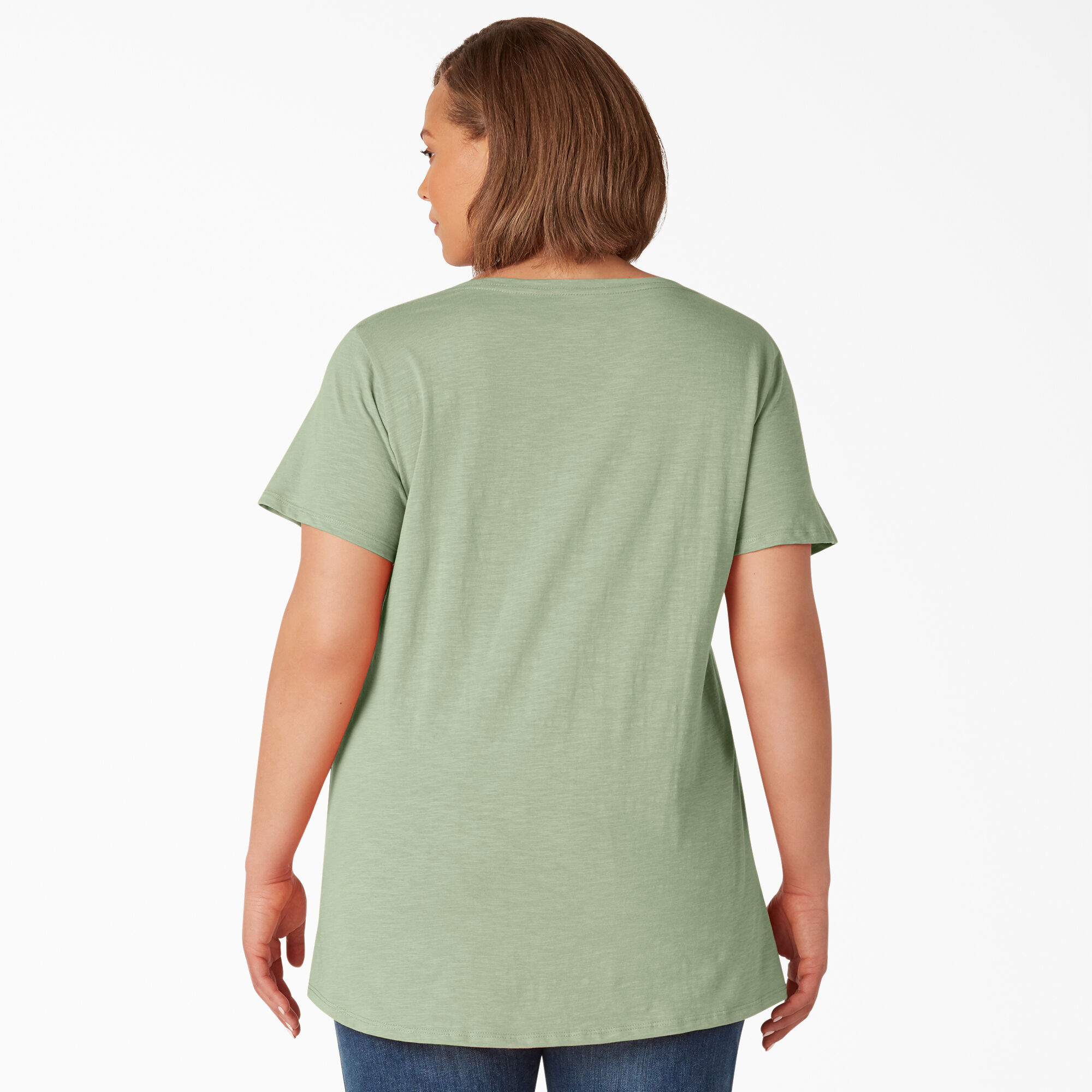 Women's Plus Short Sleeve V-Neck T-Shirt