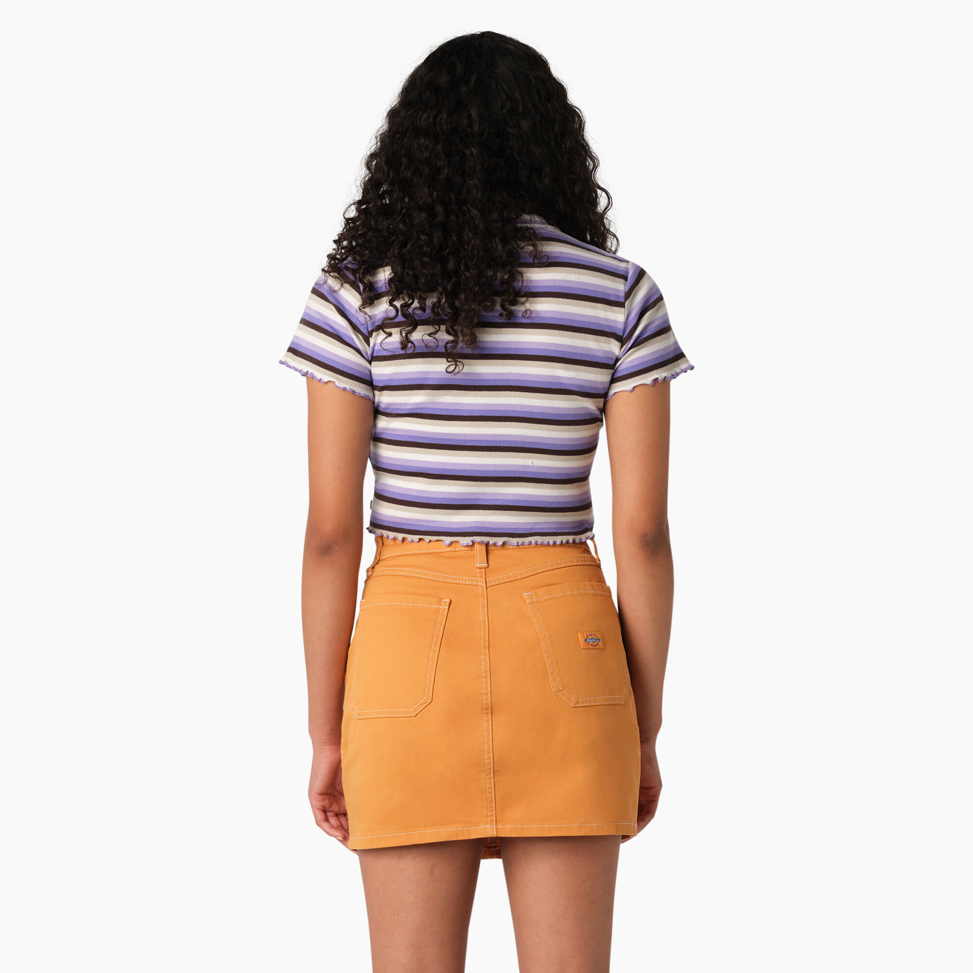 Women's Striped Cropped Baby T-Shirt