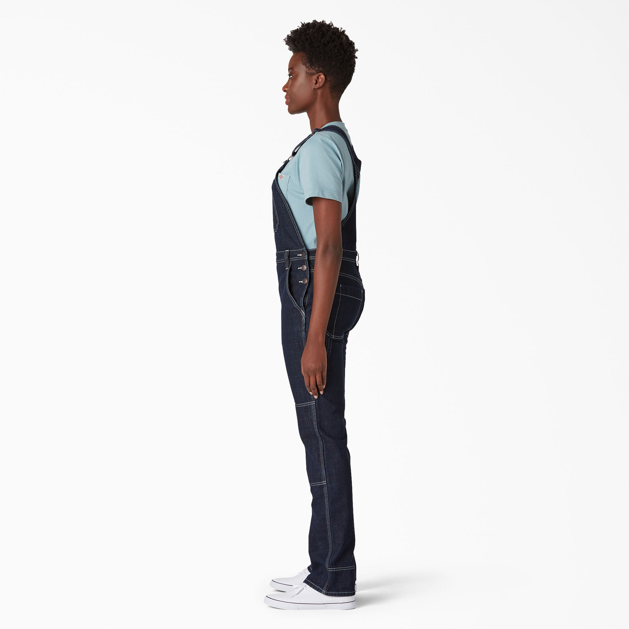 Women's Denim Double Knee Bib Overalls