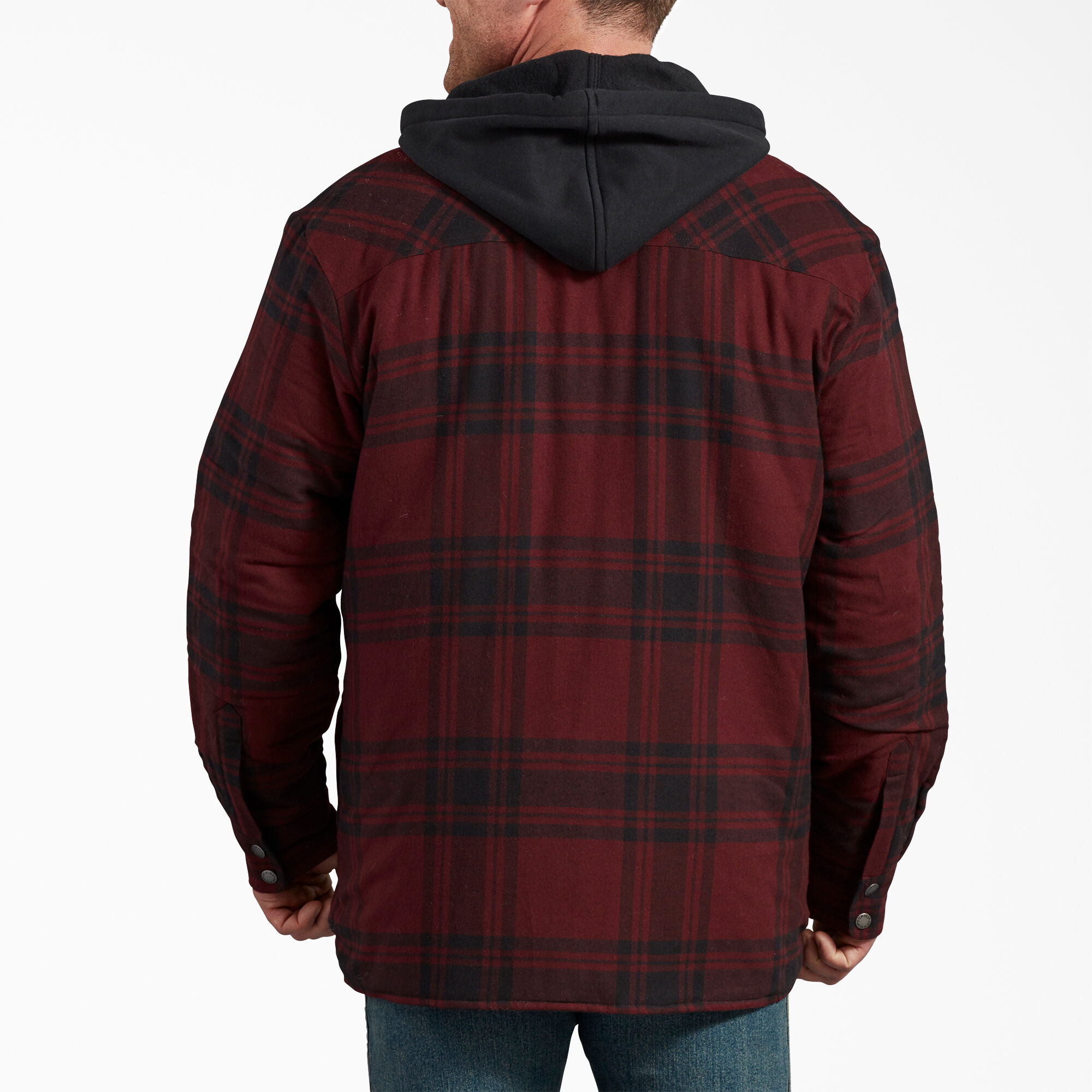 Flannel Hooded Shirt Jacket
