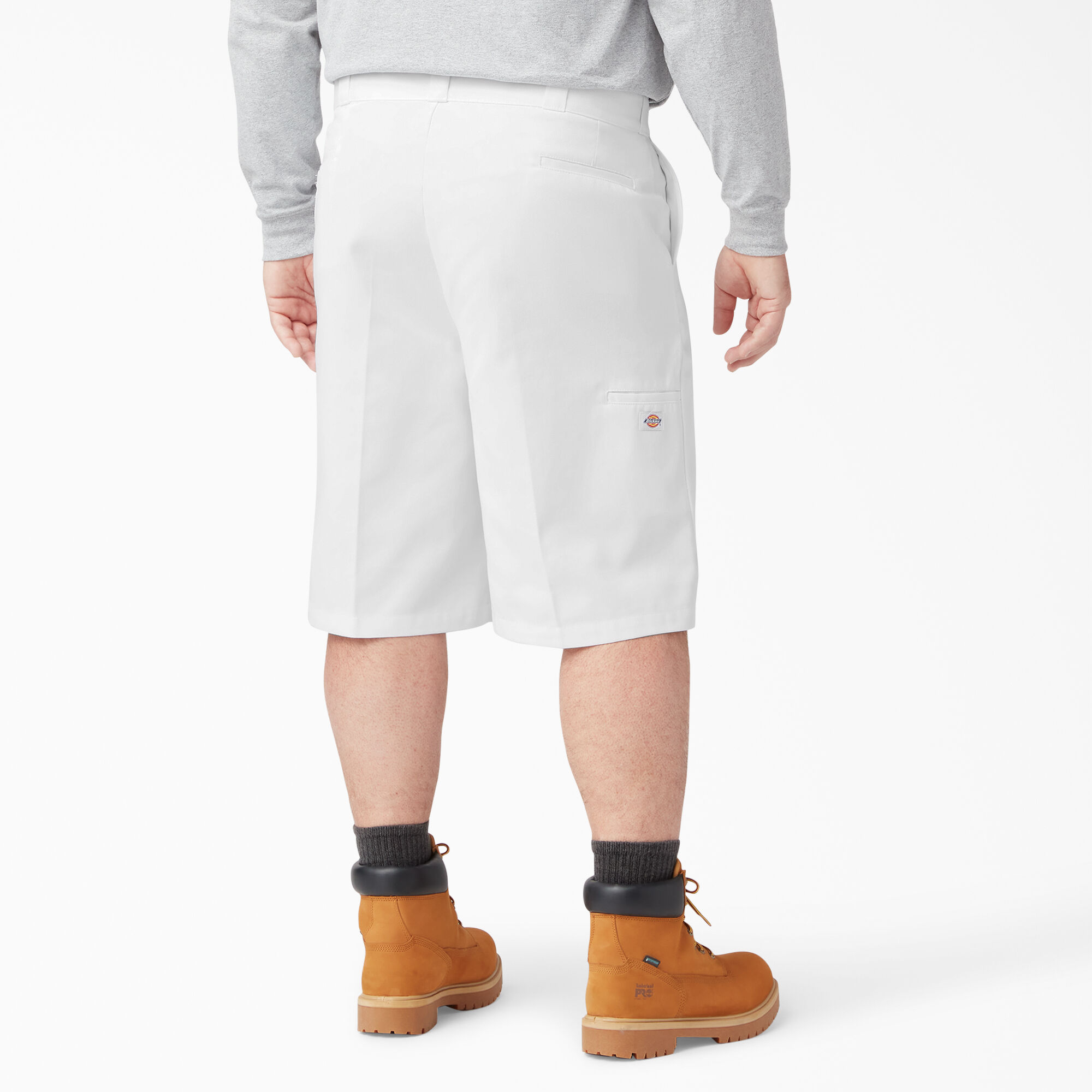 Loose Fit Flat Front Work Shorts, 13