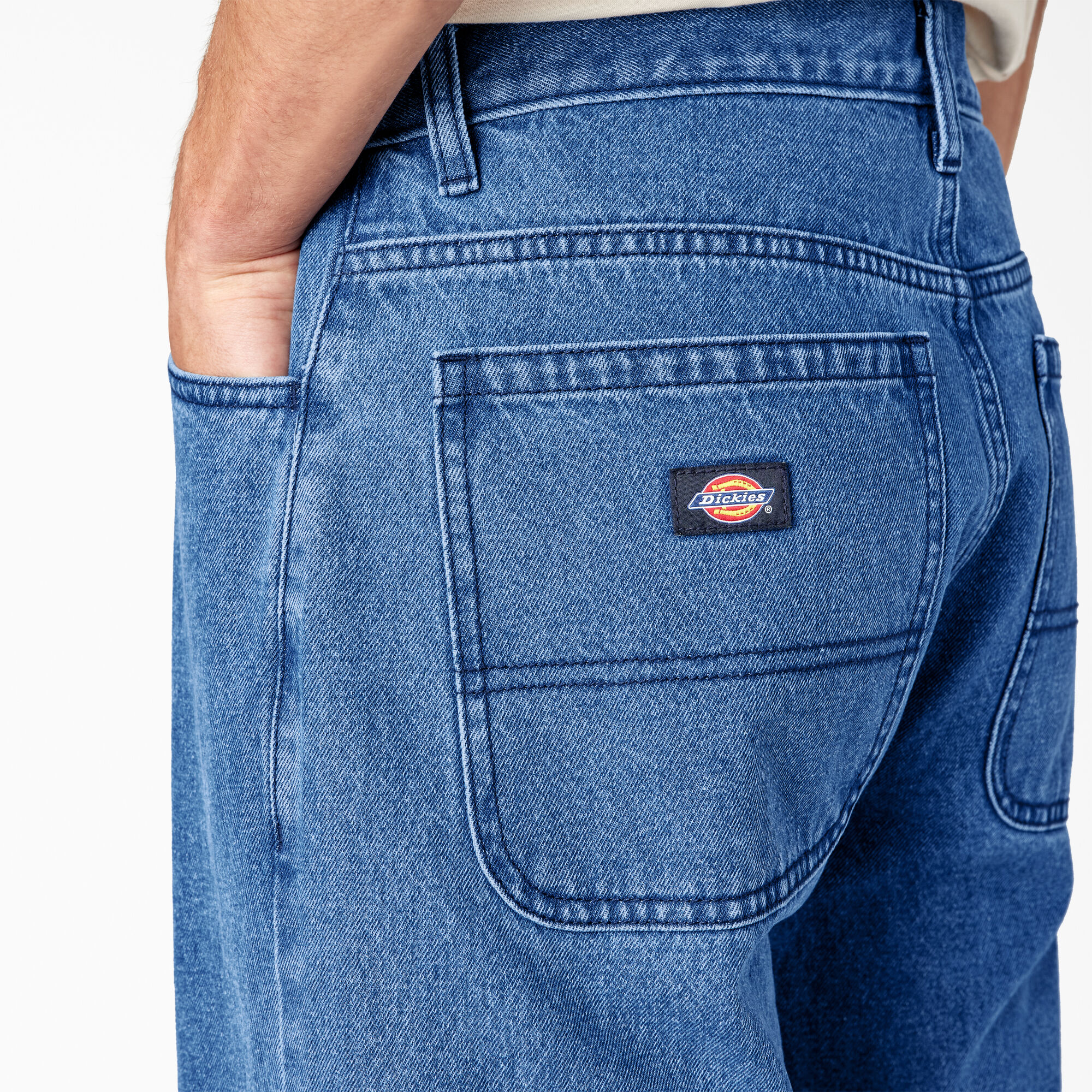 Loose Fit Double Knee Jeans