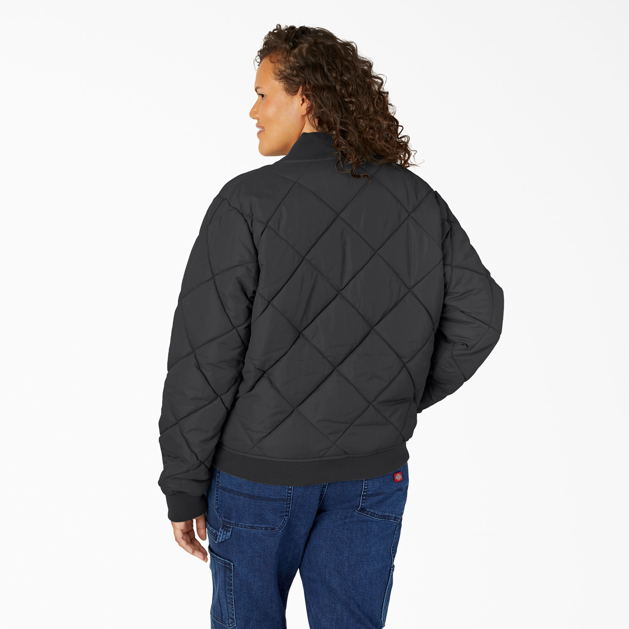 Women's Plus Quilted Bomber Jacket