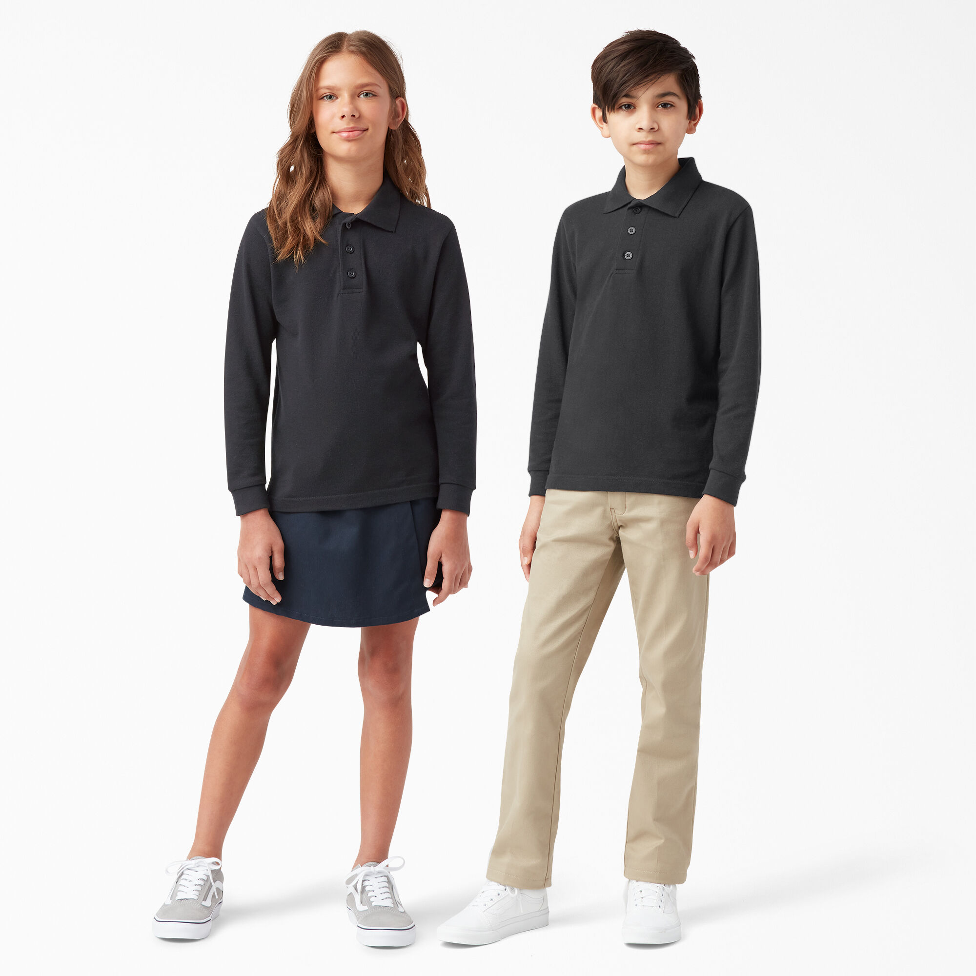 Kids' Piqué Long Sleeve Polo, 4-20