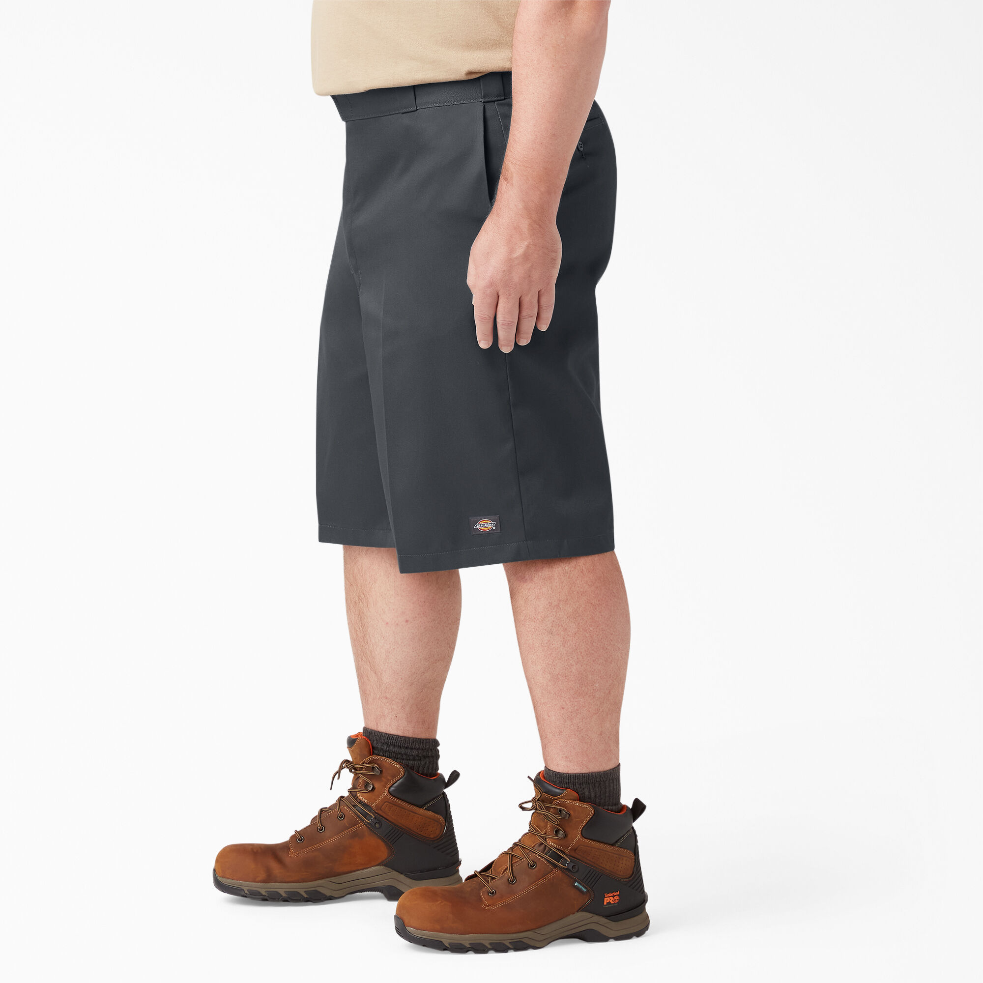 Loose Fit Flat Front Work Shorts, 13