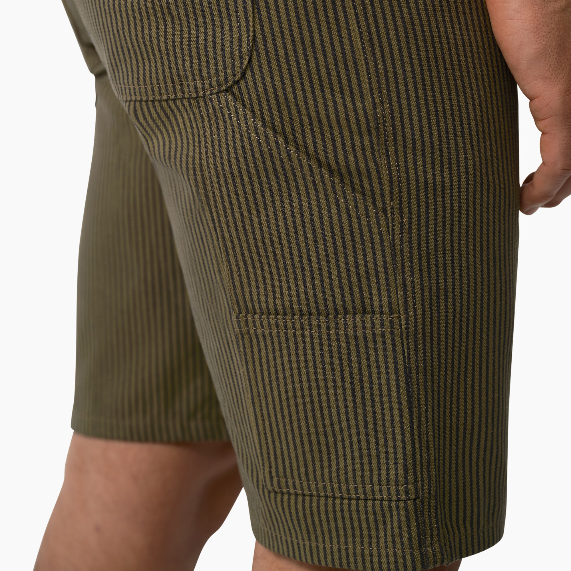 Hickory Stripe Carpenter Shorts, 11