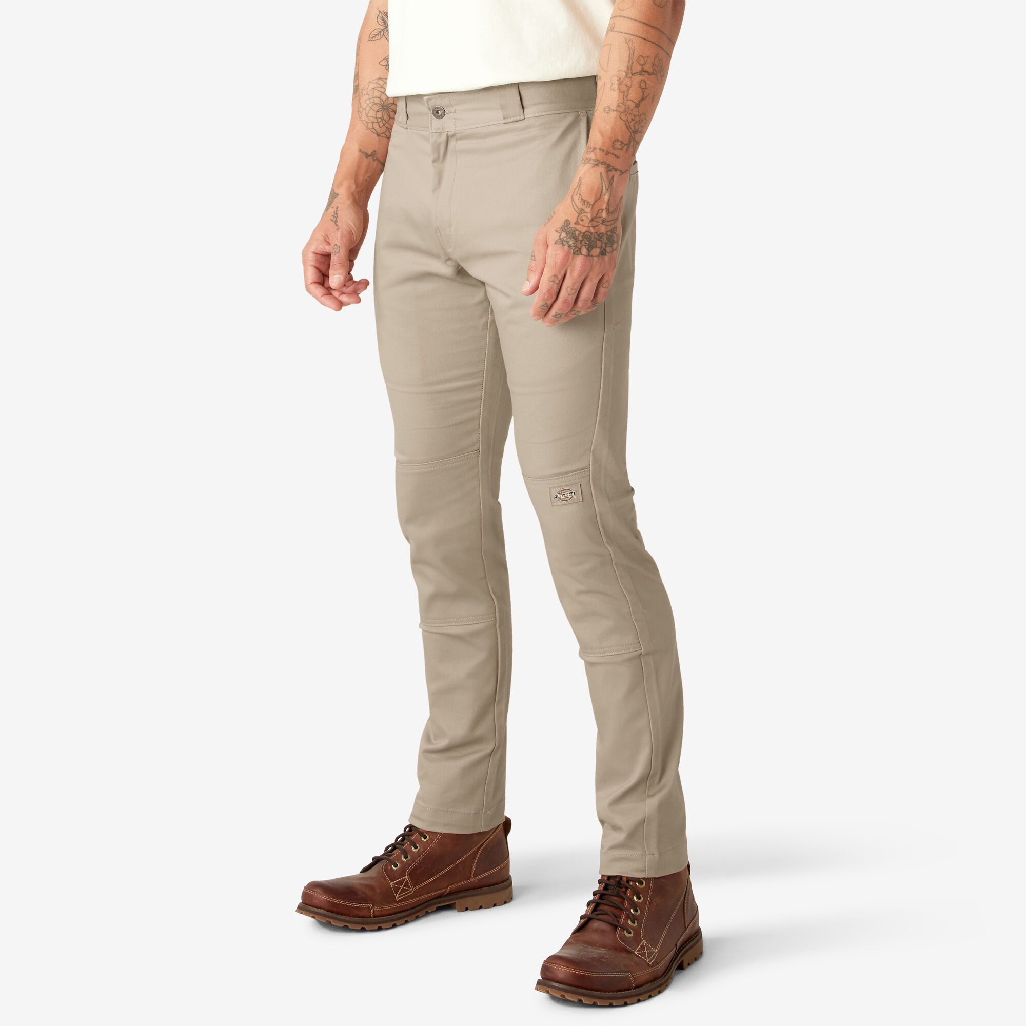 Skinny Fit Double Knee Work Pants