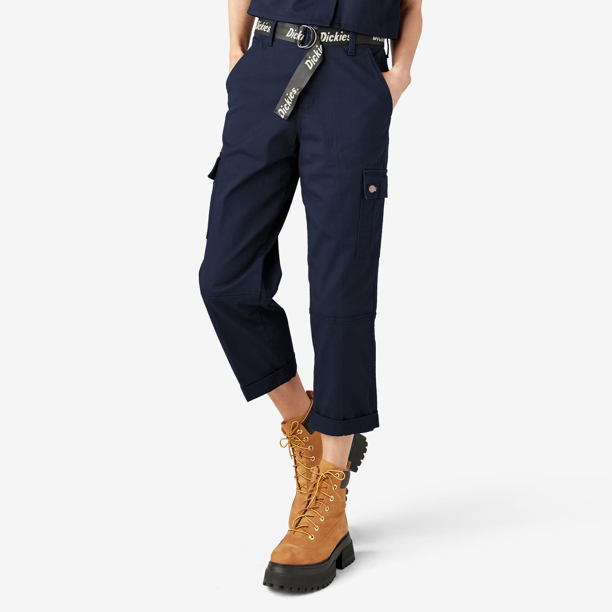 Women's Relaxed Fit Cropped Cargo Pants