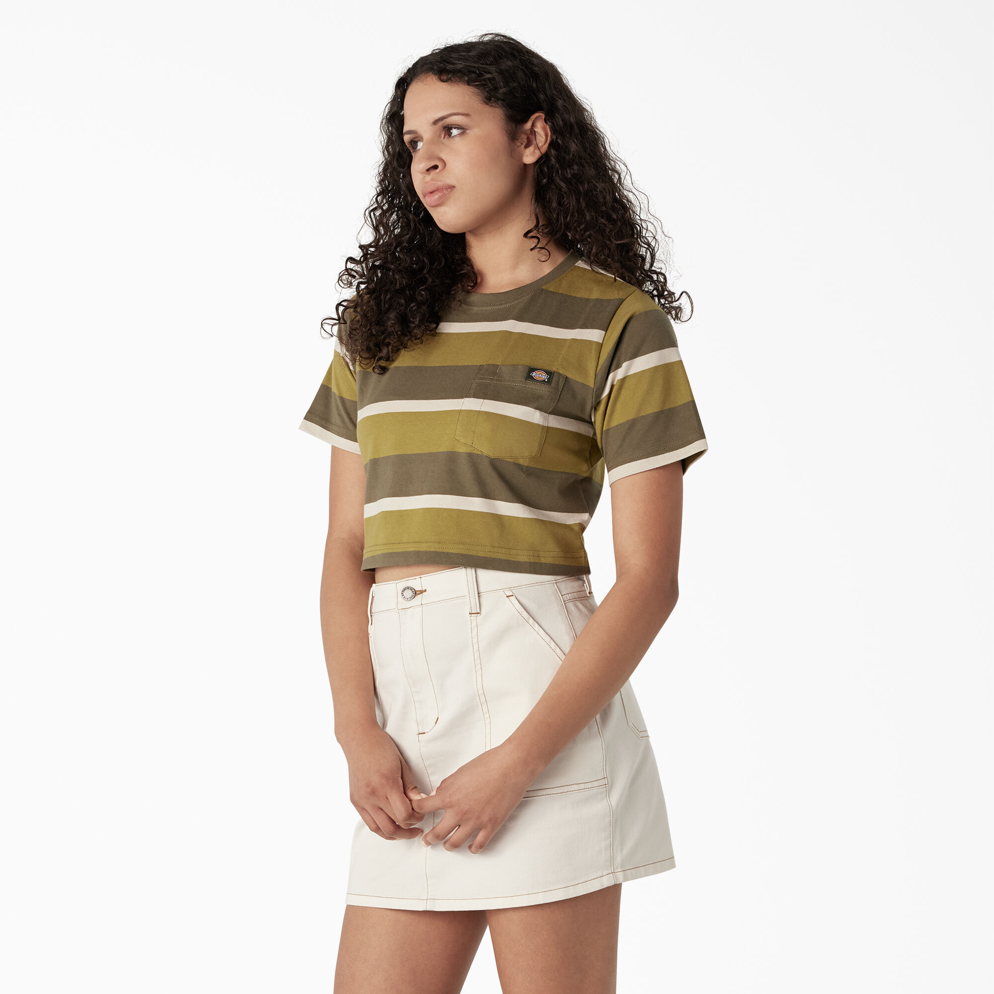 Women’s Striped Cropped T-Shirt
