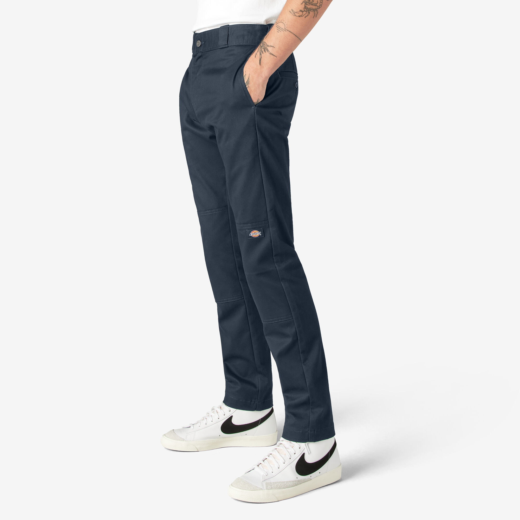 Skinny Fit Double Knee Work Pants