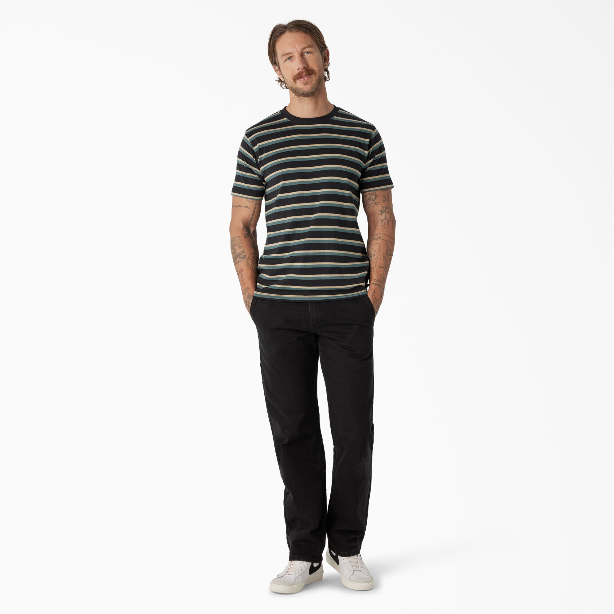 Dickies Skateboarding Striped T-Shirt