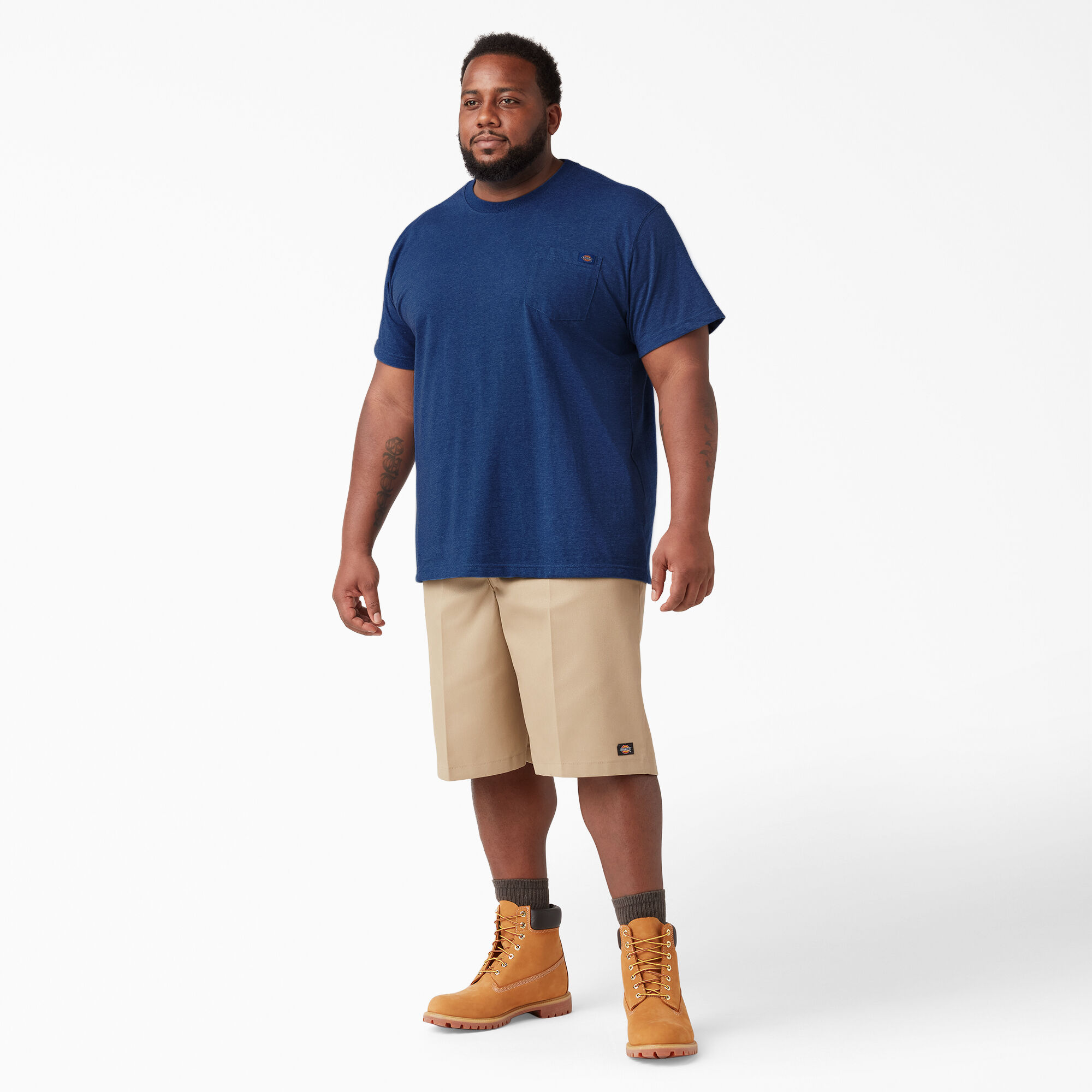 Heavyweight Heathered Short Sleeve Pocket T-Shirt