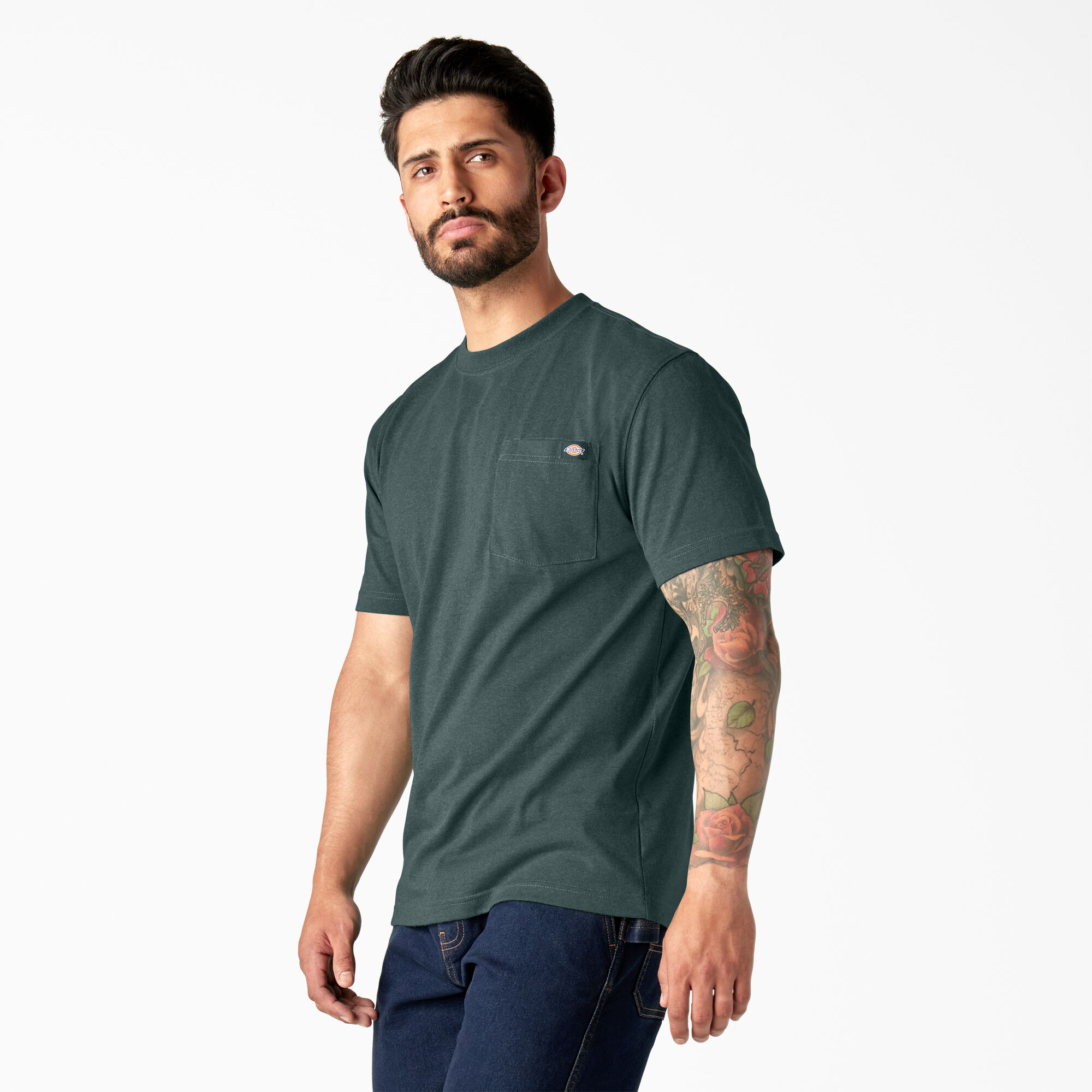 Heavyweight Heathered Short Sleeve Pocket T-Shirt