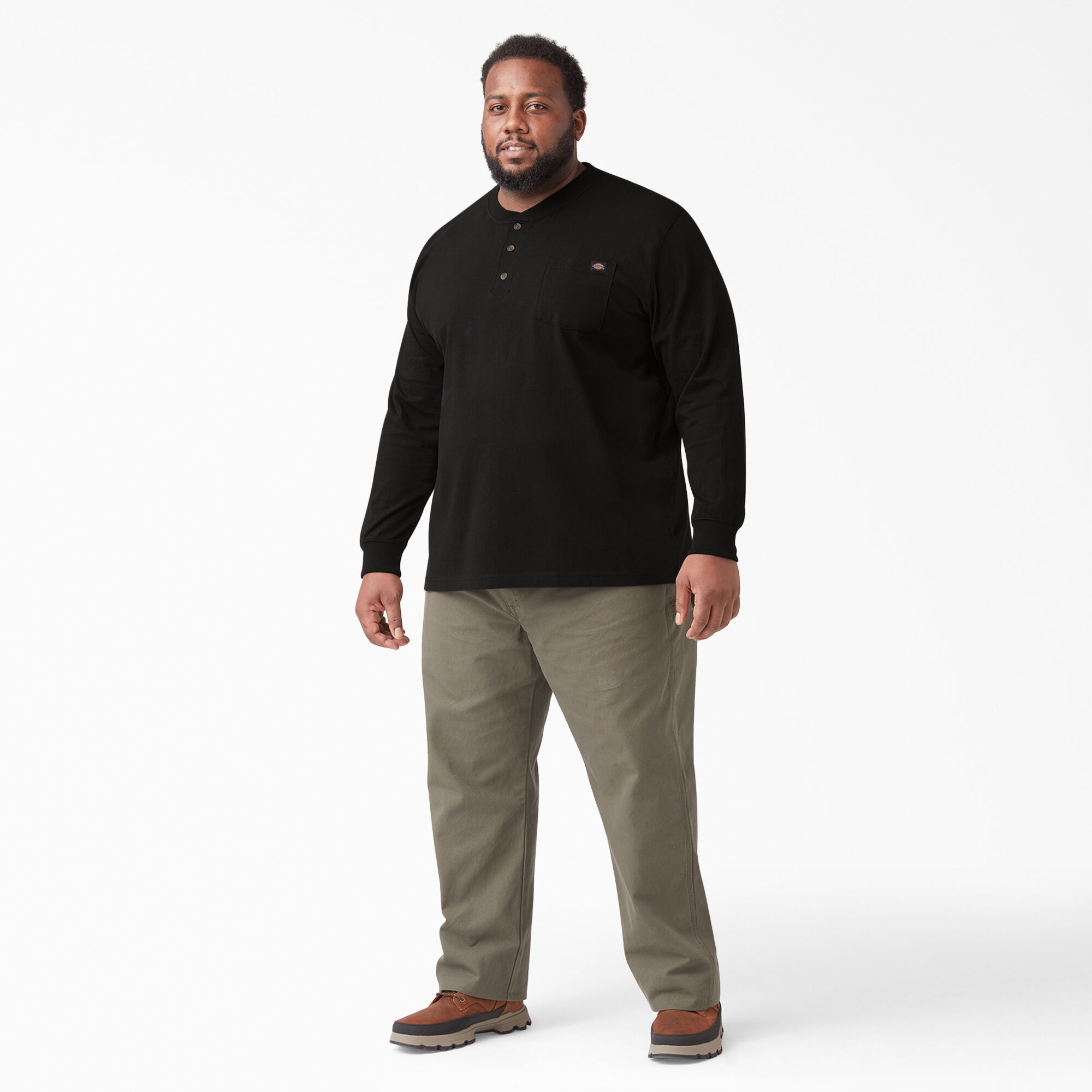 Heavyweight Long Sleeve Henley T-Shirt