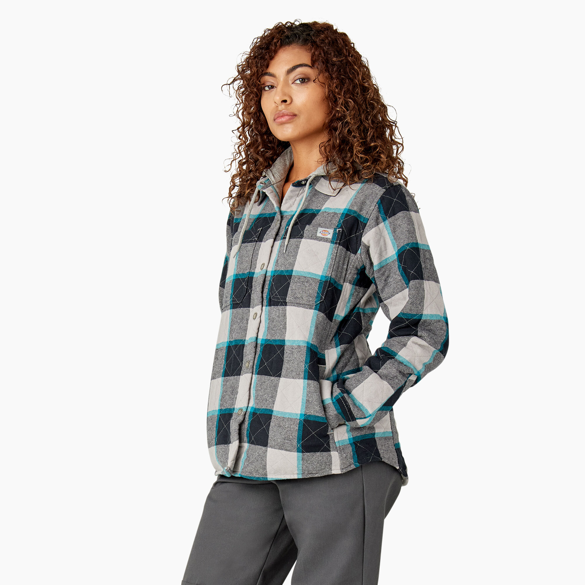 Women’s Flannel Hooded Shirt Jacket