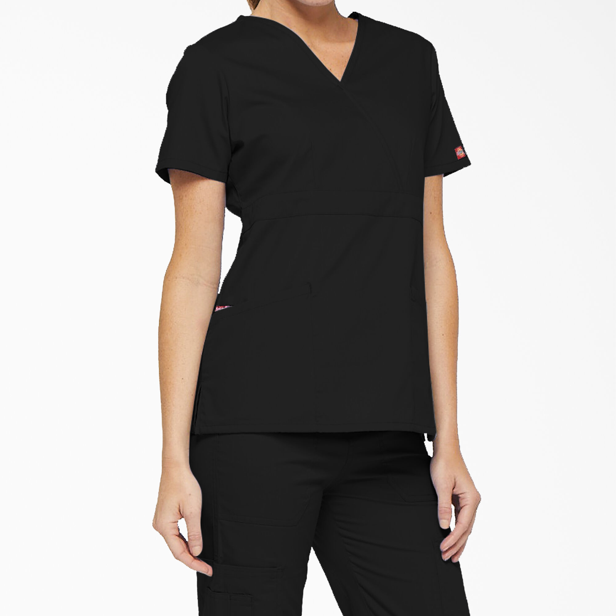 Women's EDS Signature Mock Wrap Scrub Top