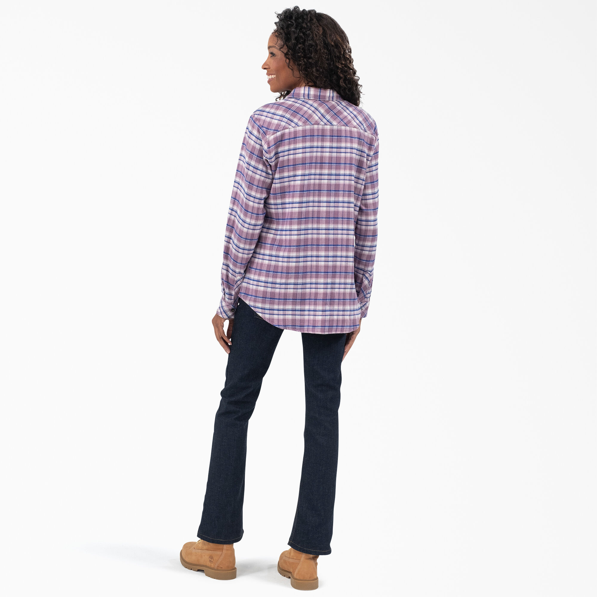 Women's Plaid Flannel Long Sleeve Shirt
