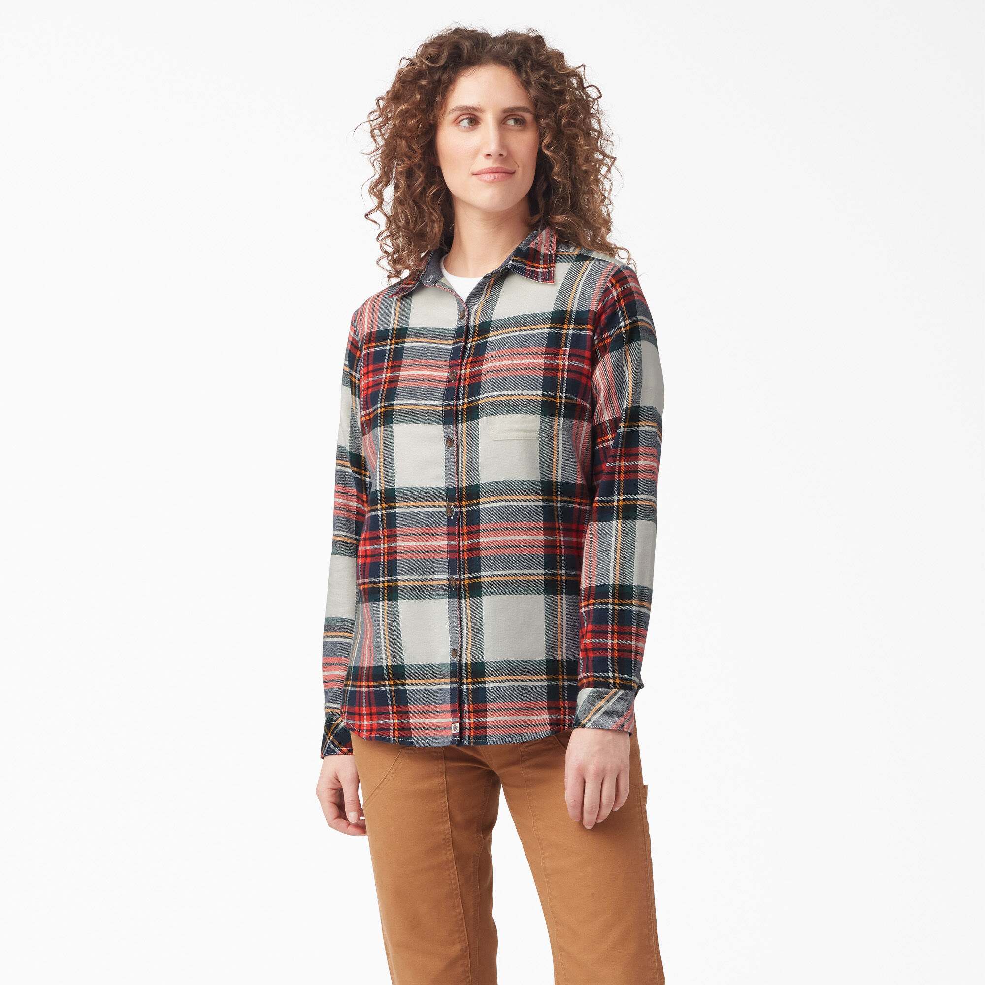 Women's Plaid Flannel Long Sleeve Shirt