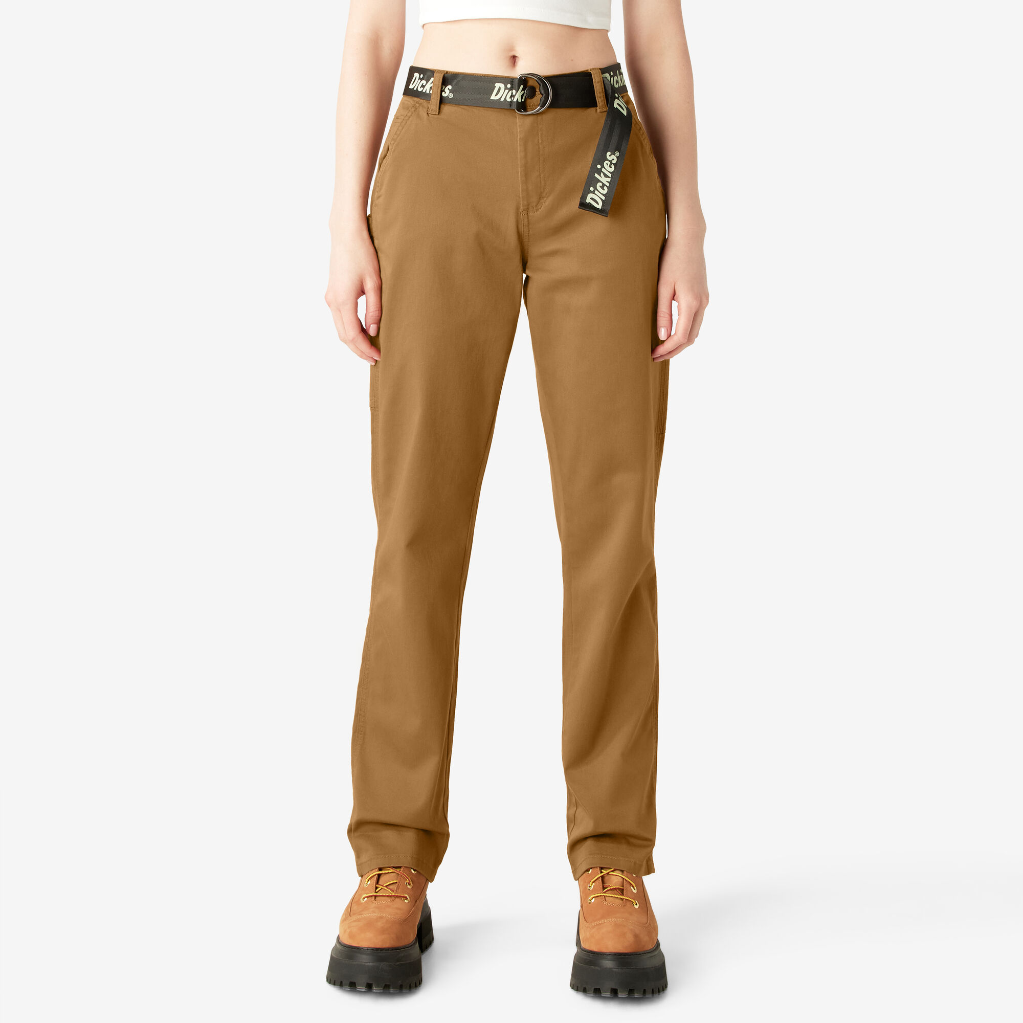 Women's Relaxed Fit Carpenter Pants, Brown Duck