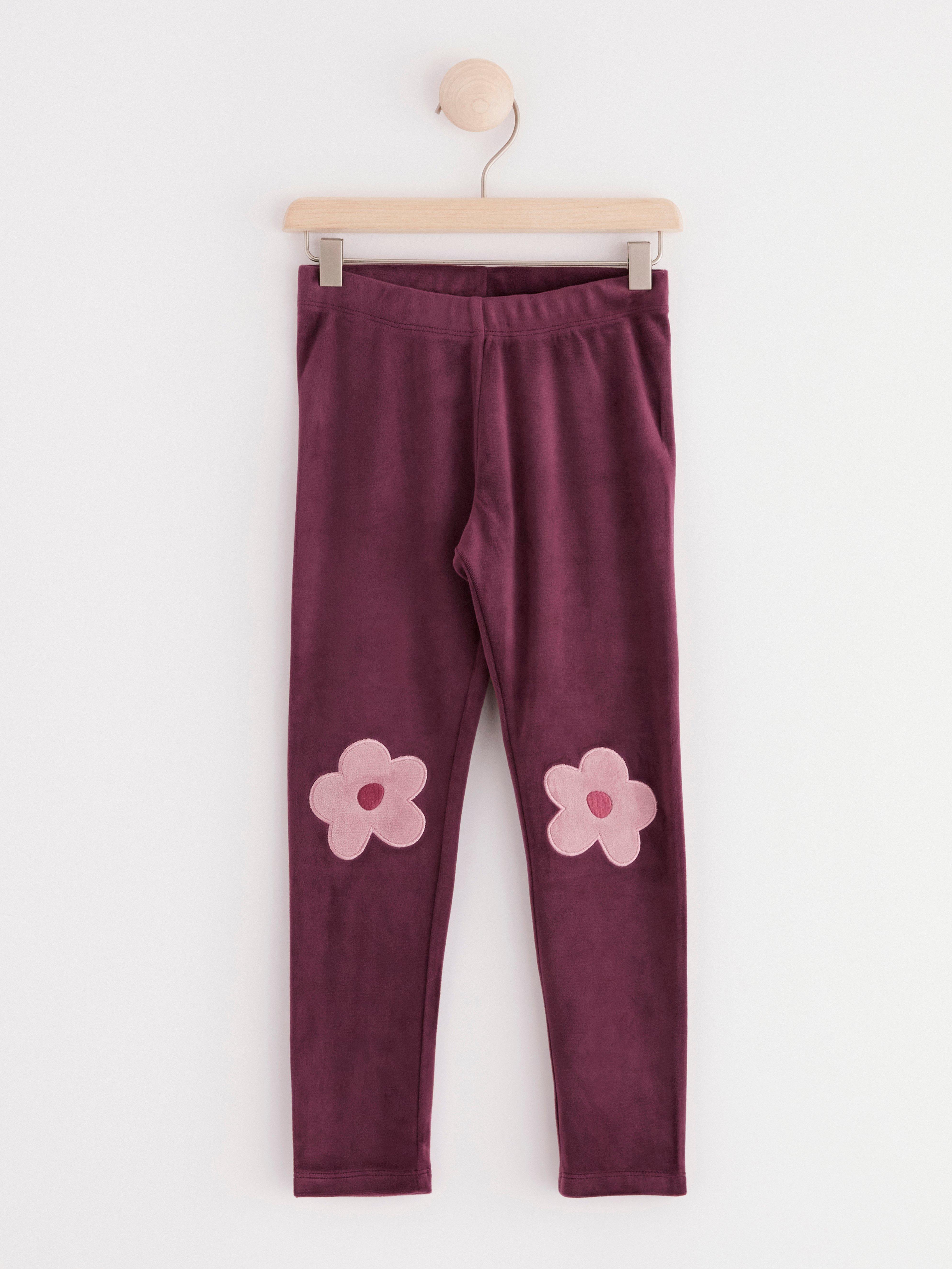 Velour leggings Dark Lilac