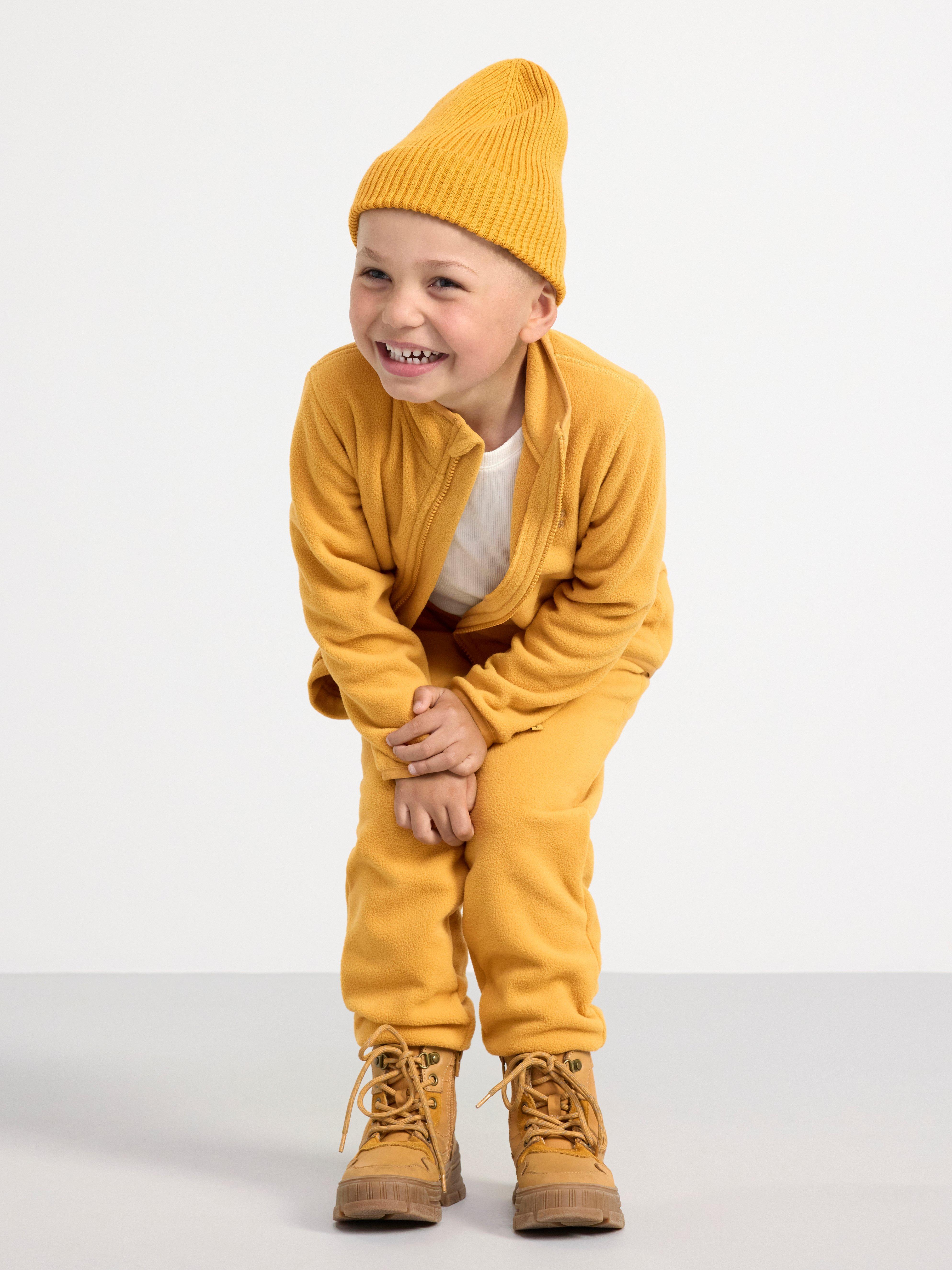 FIX Trousers in fleece Dusty Yellow