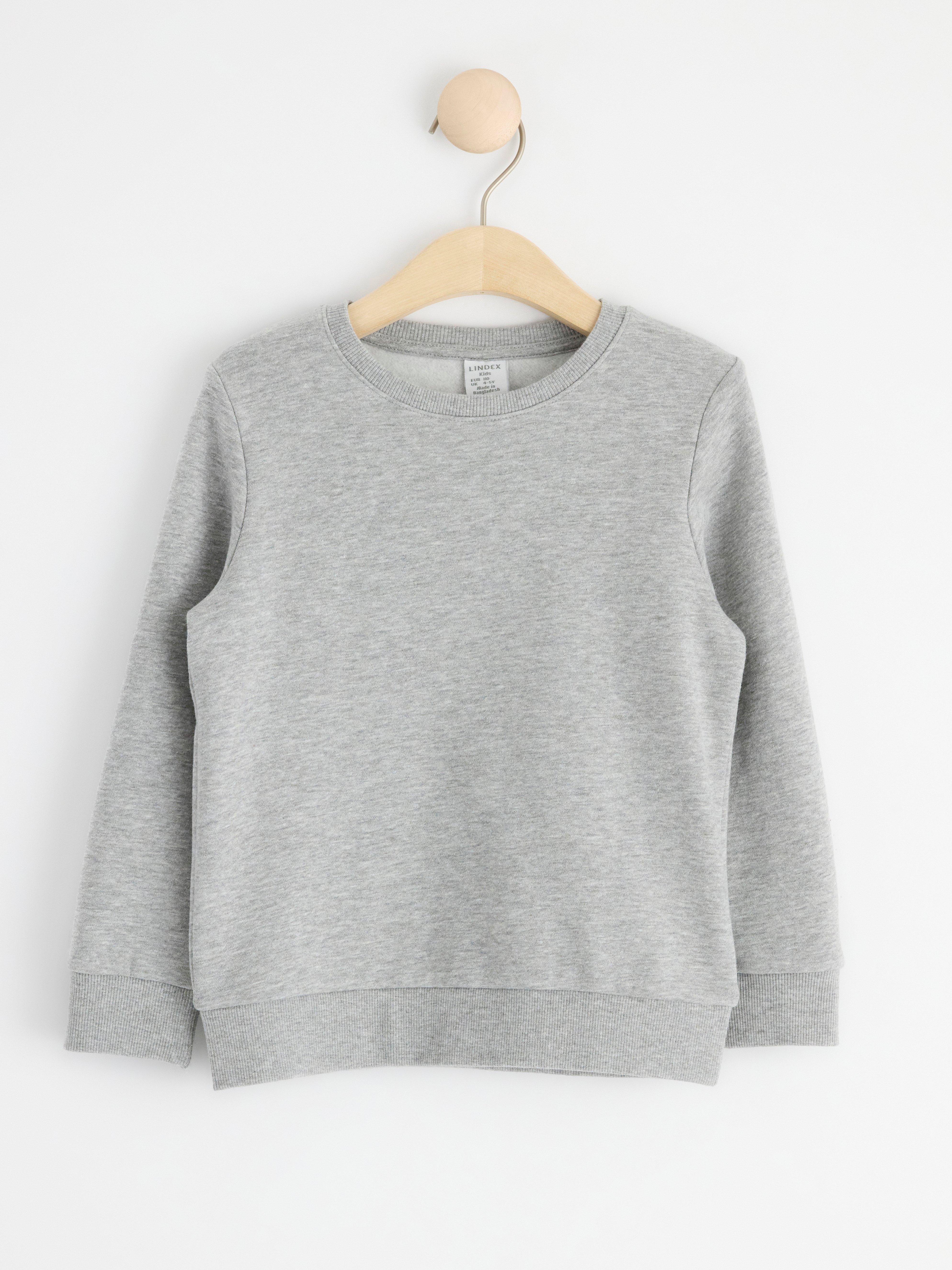 Sweatshirt with brushed inside Grey Melange