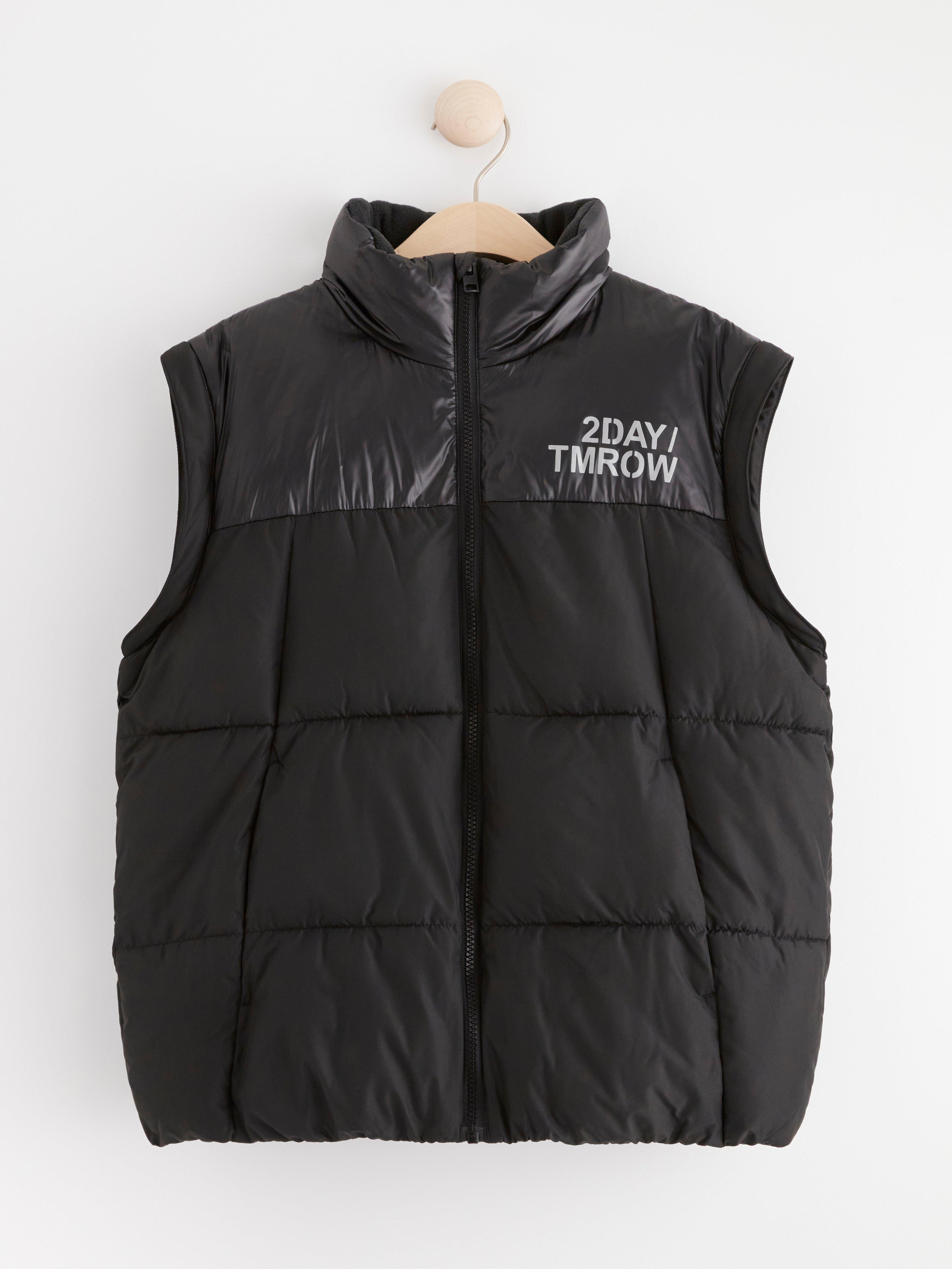 Water repellent puffer jacket Black