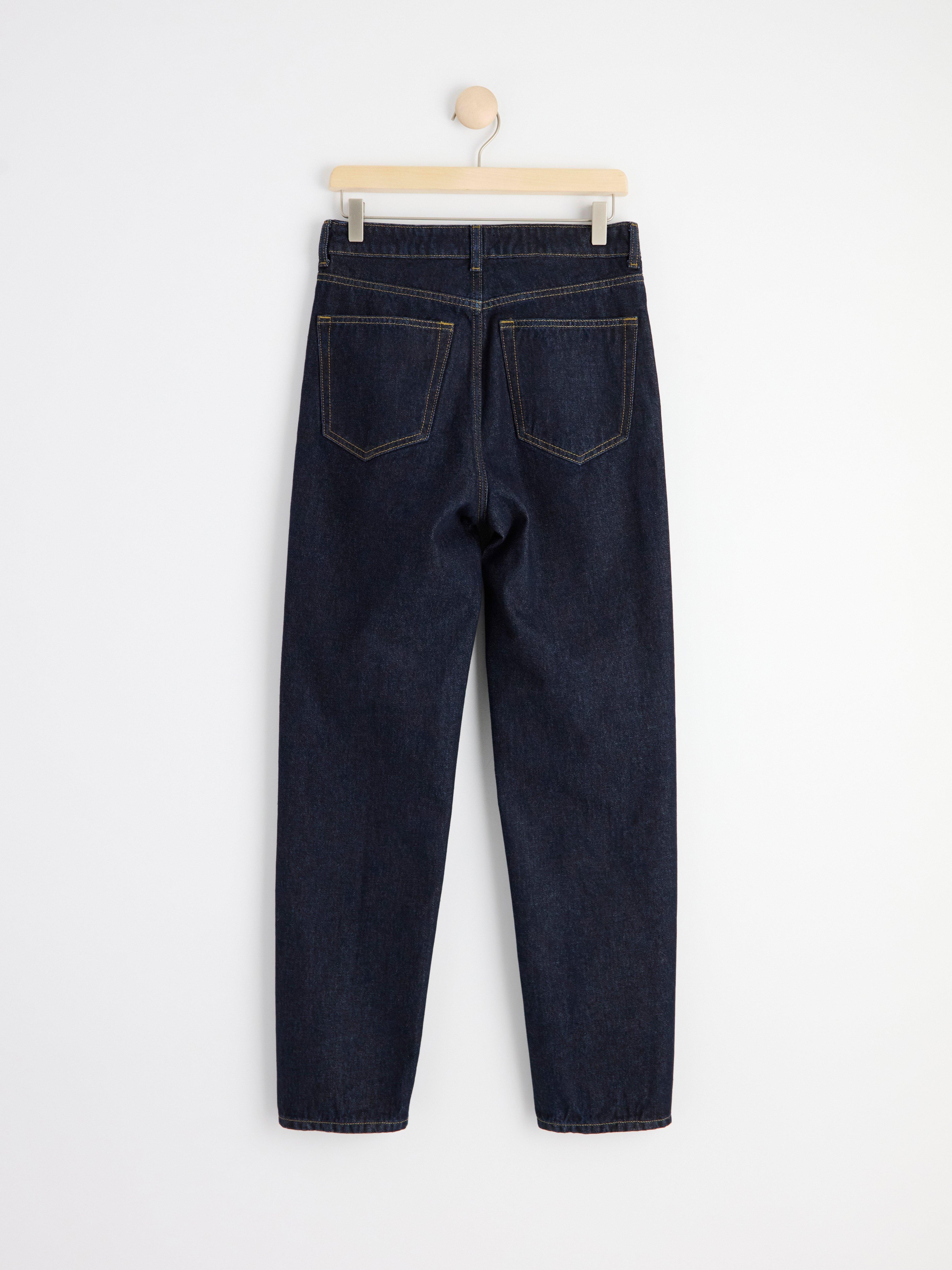 BETTY High waist straight jeans Dark denim