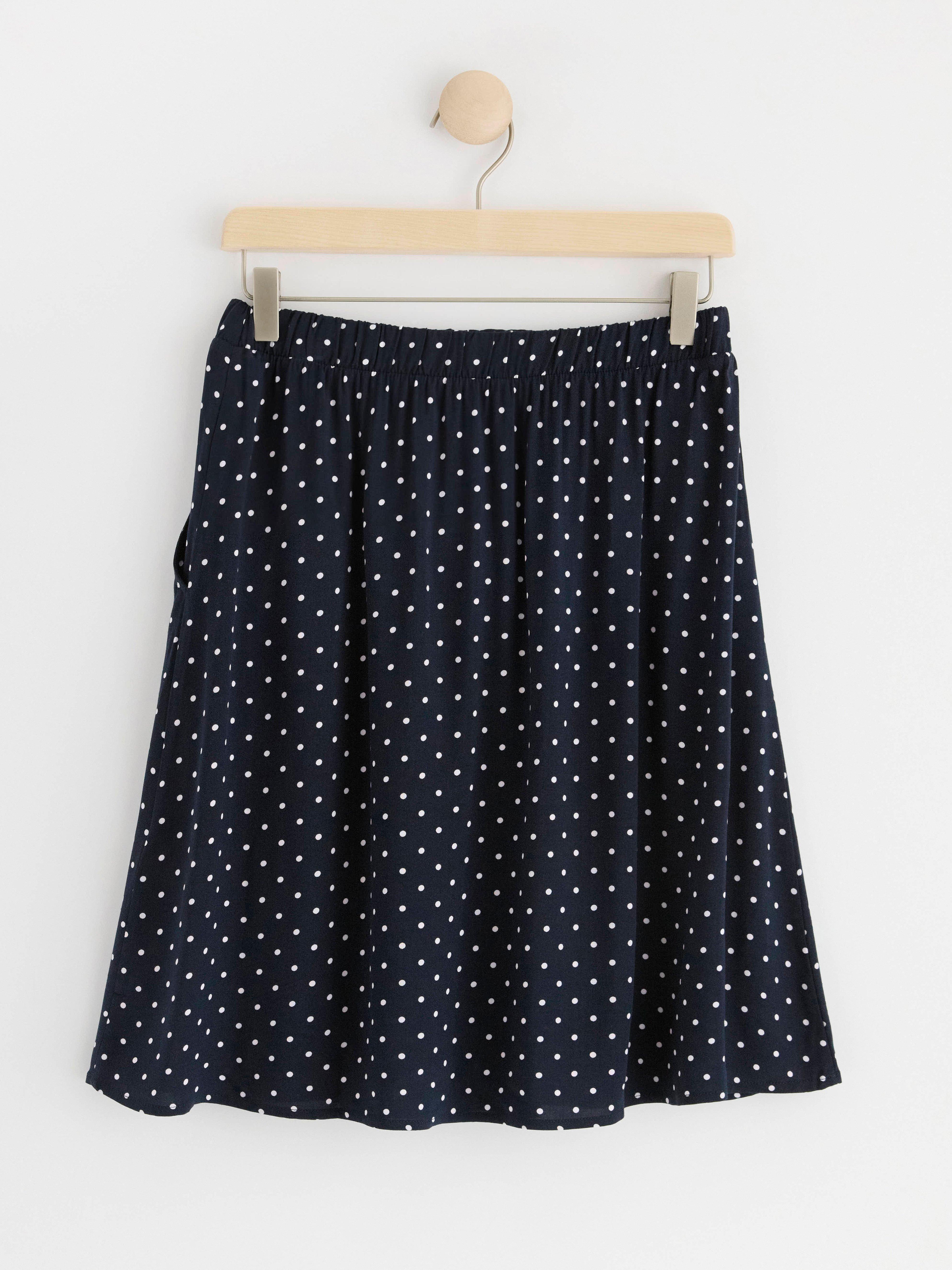 Dotted mini skirt Dark Navy