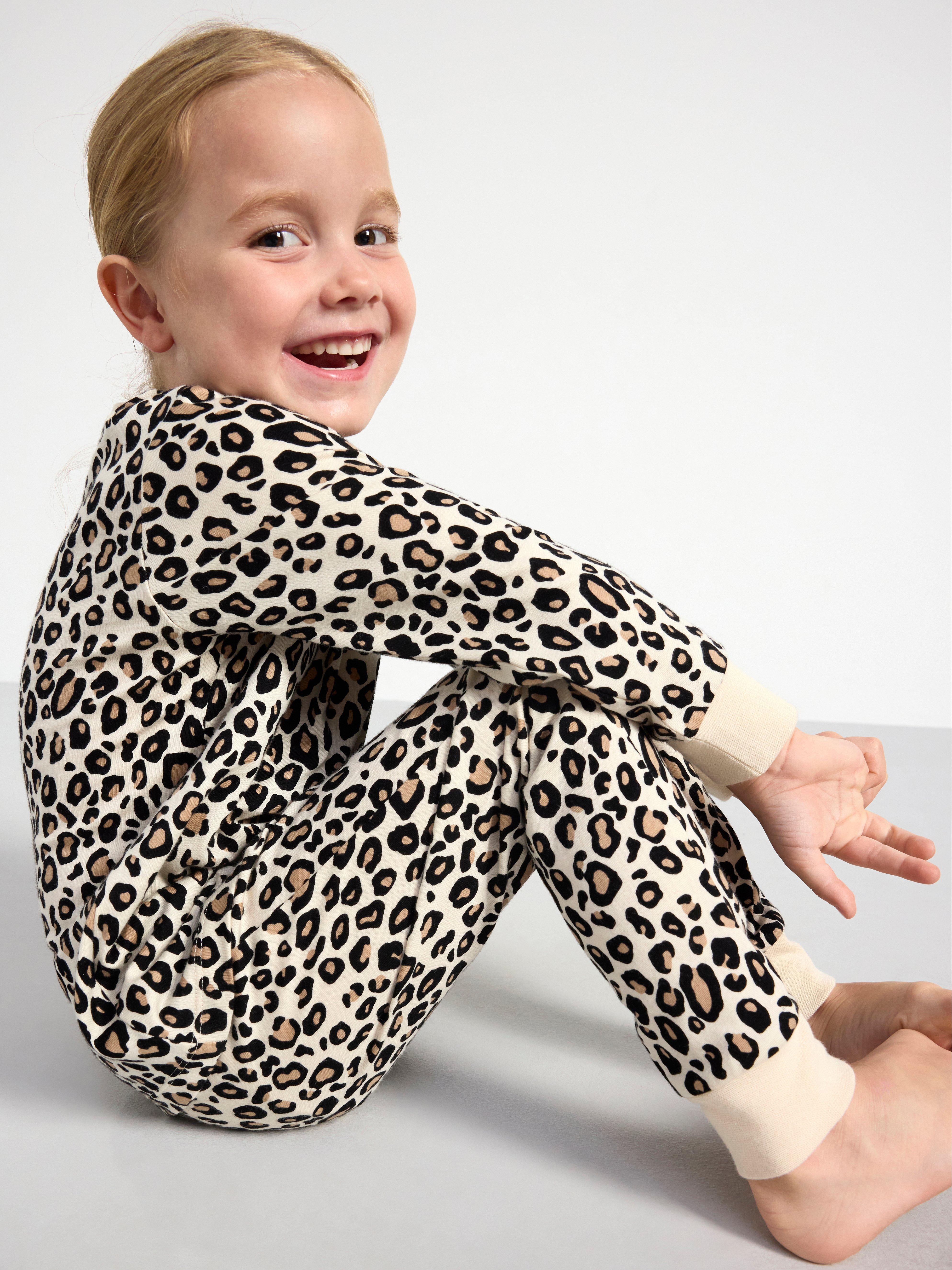 Pyjama set with top and trousers Light Brown