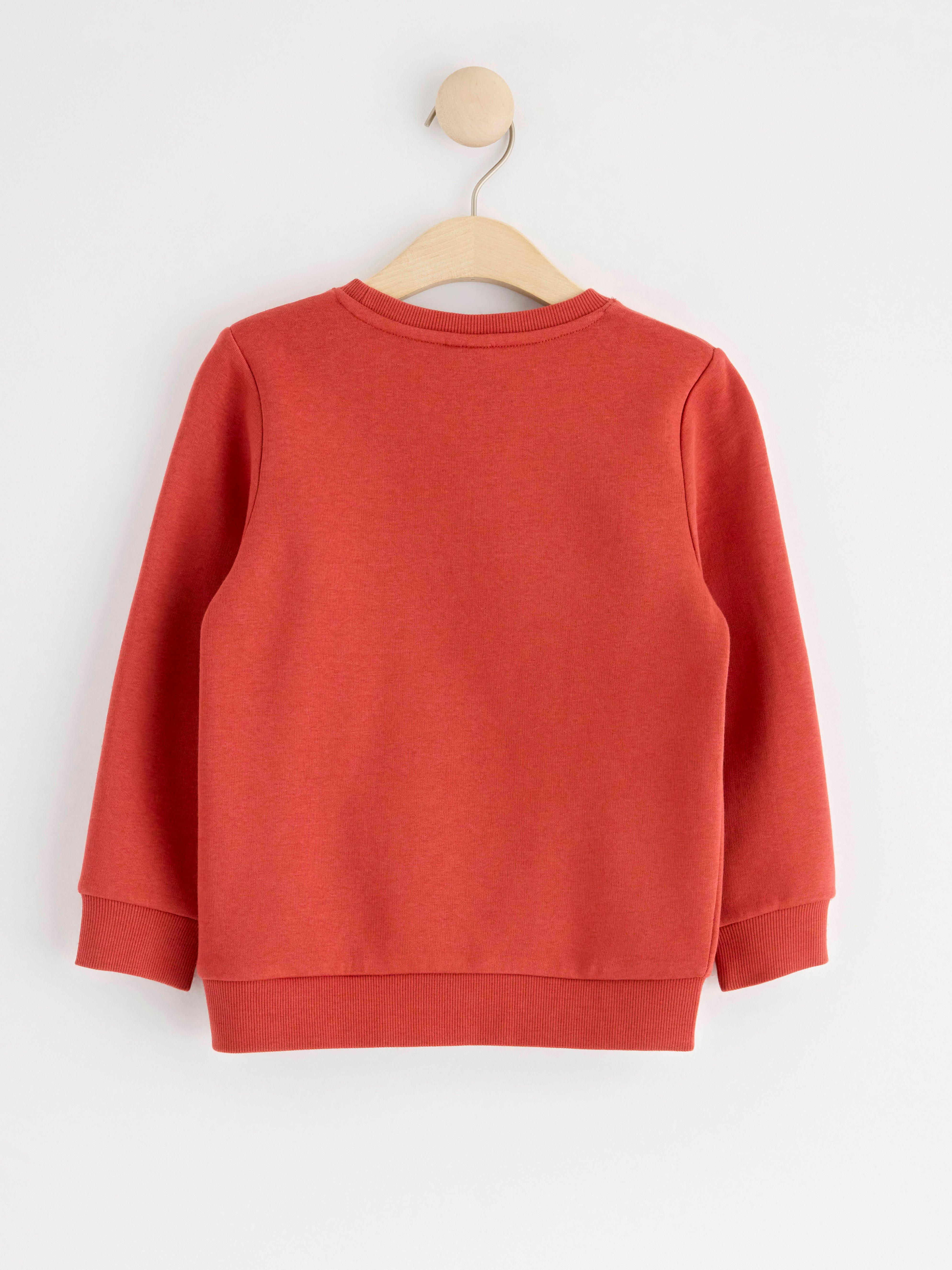 Sweatshirt with brushed inside Dark Dusty Red