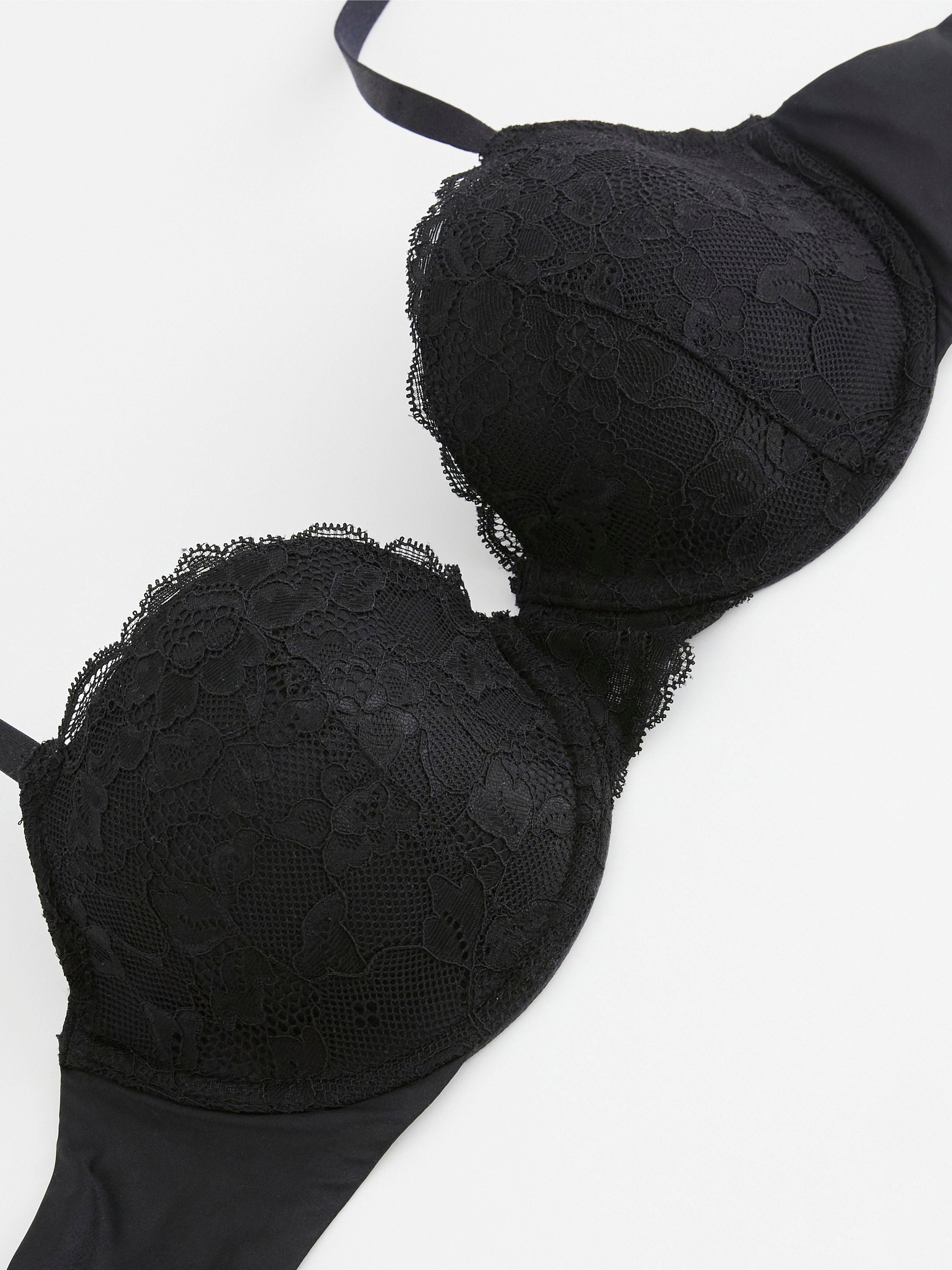 Akleja balconette bra with lace Black