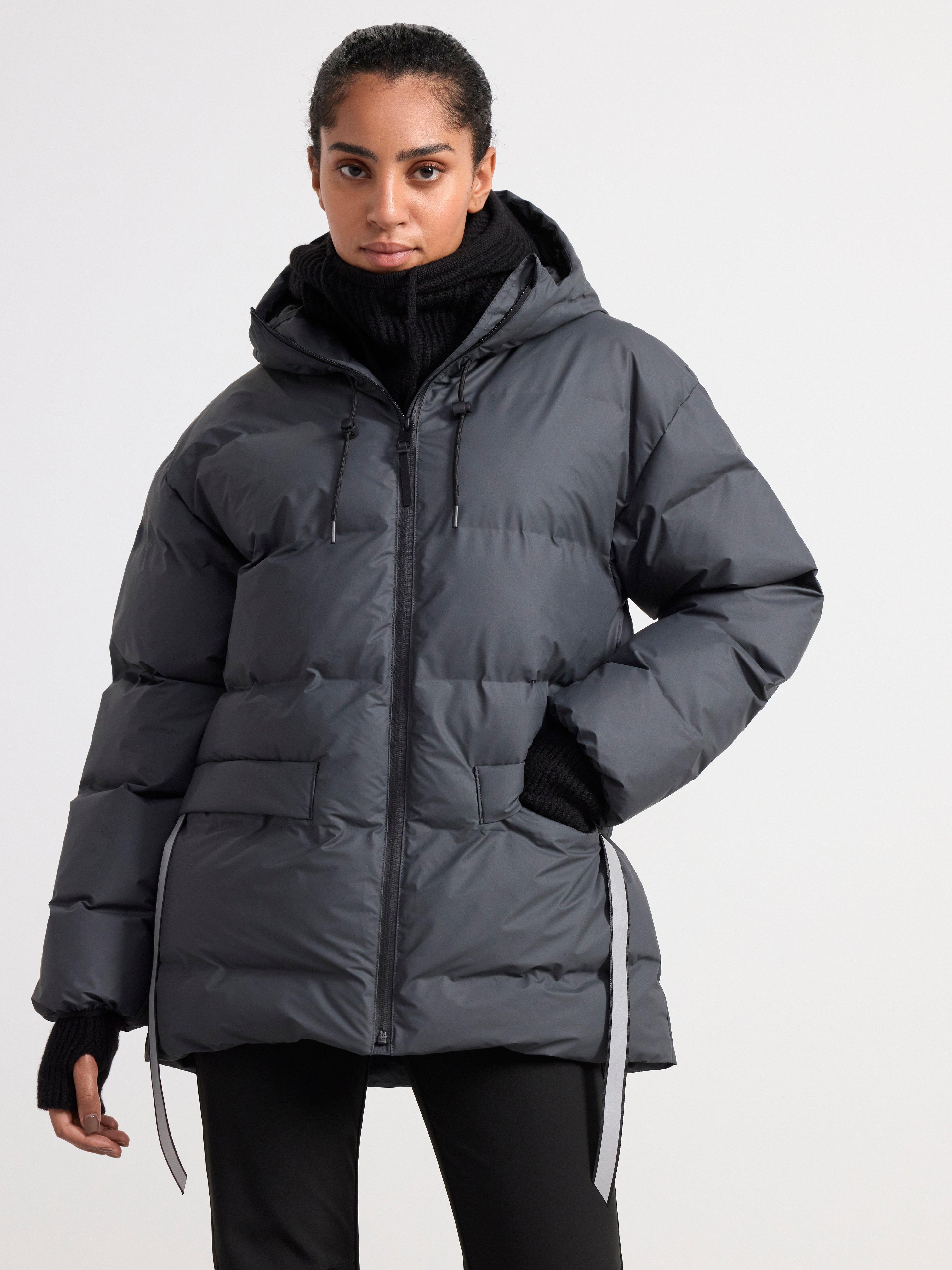 Water repellent puffer jacket Dark Dusty Grey
