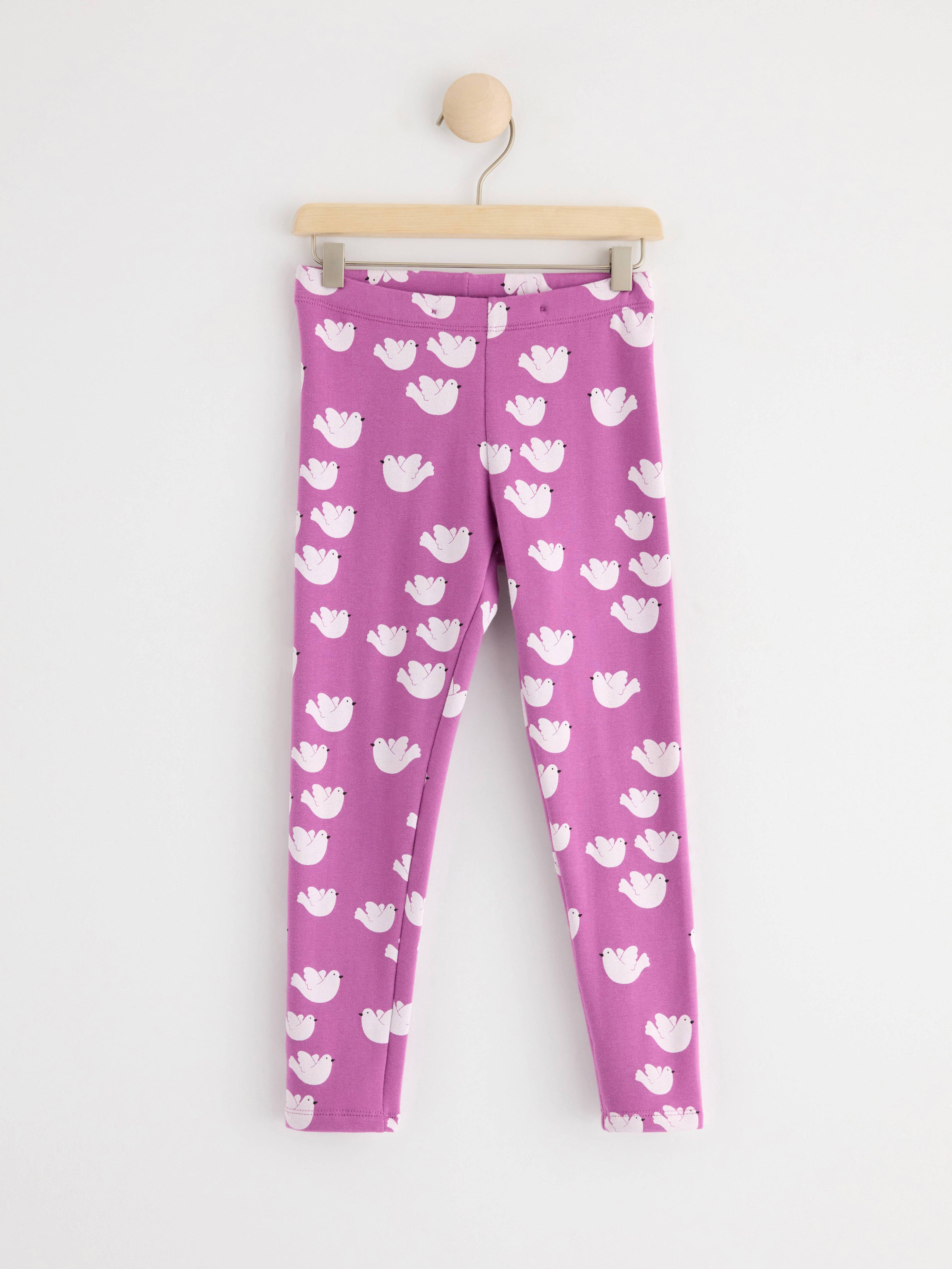 Leggings with allover pattern Dark Dusty Lilac
