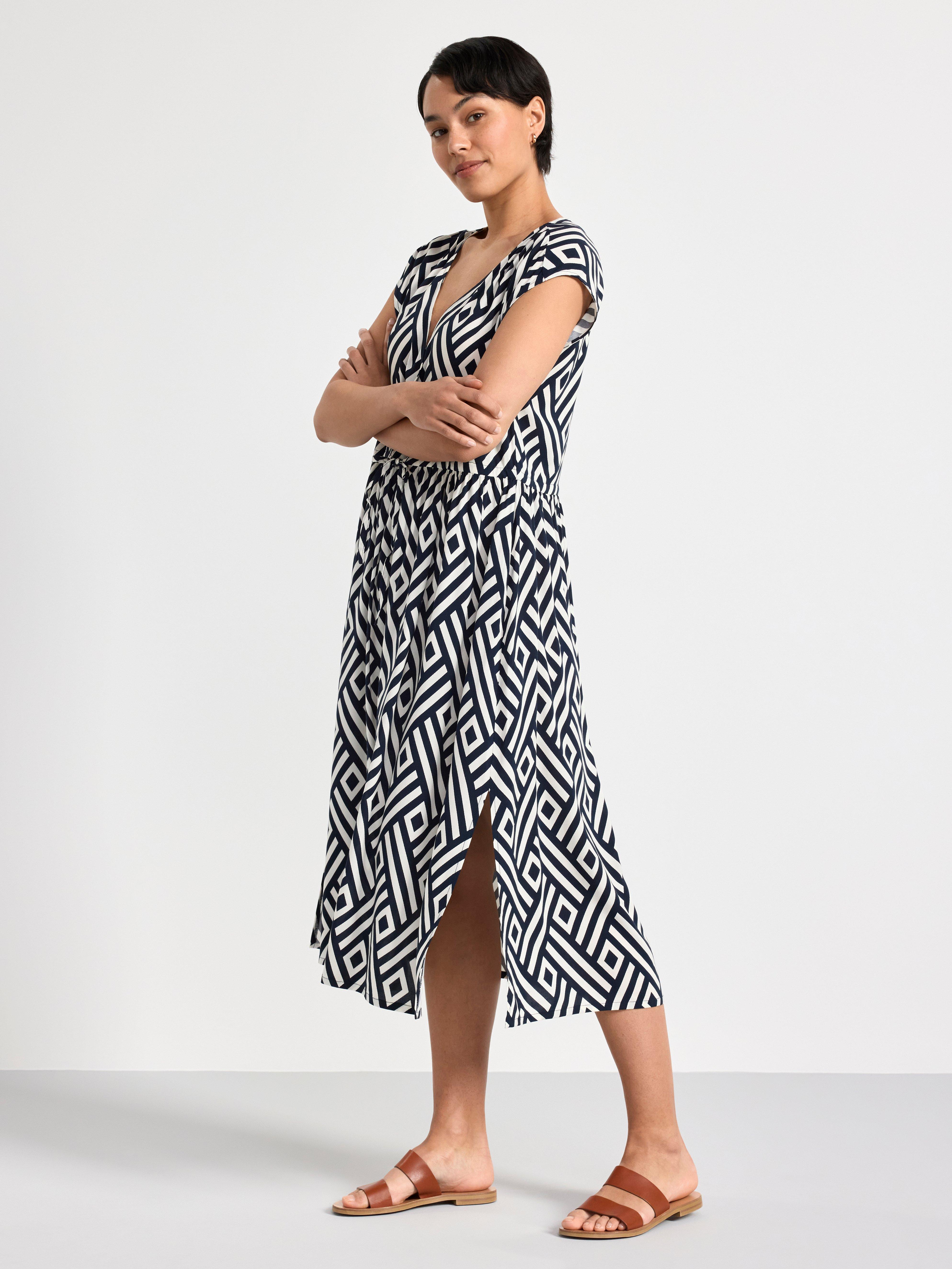 Sleeveless midi dress Navy