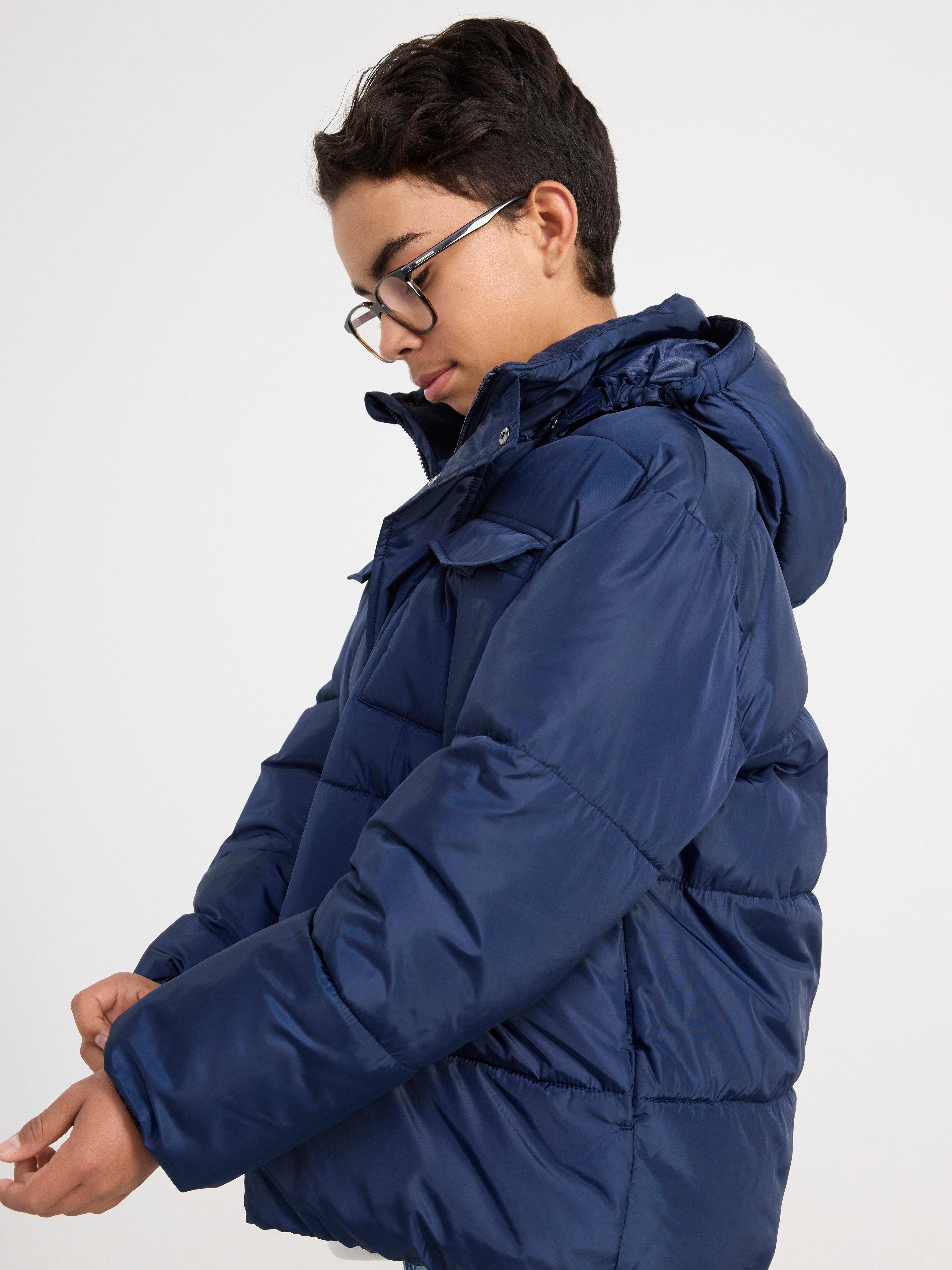 Water repellent padded jacket Navy