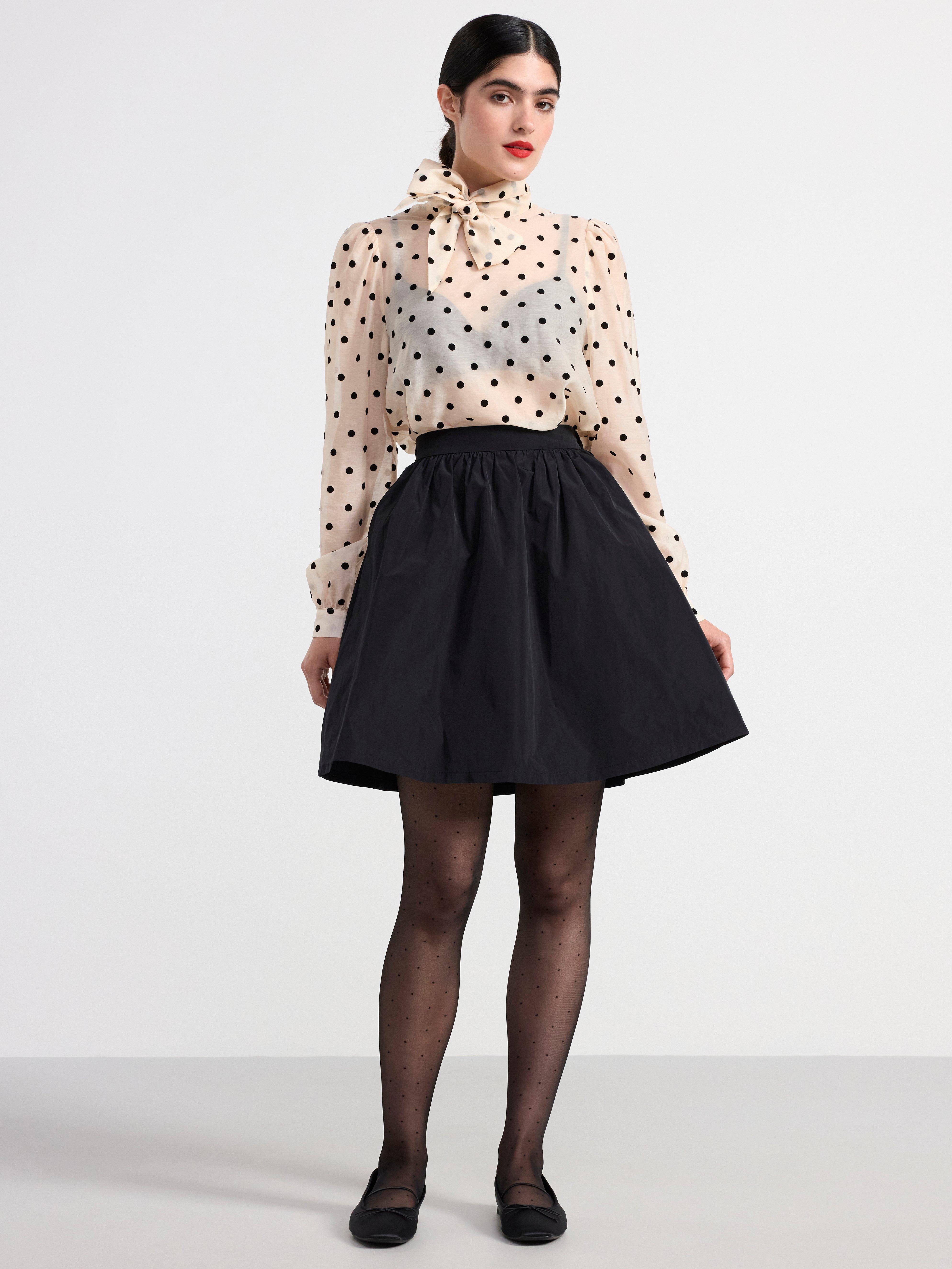 Blouse with dots Light Dusty Beige