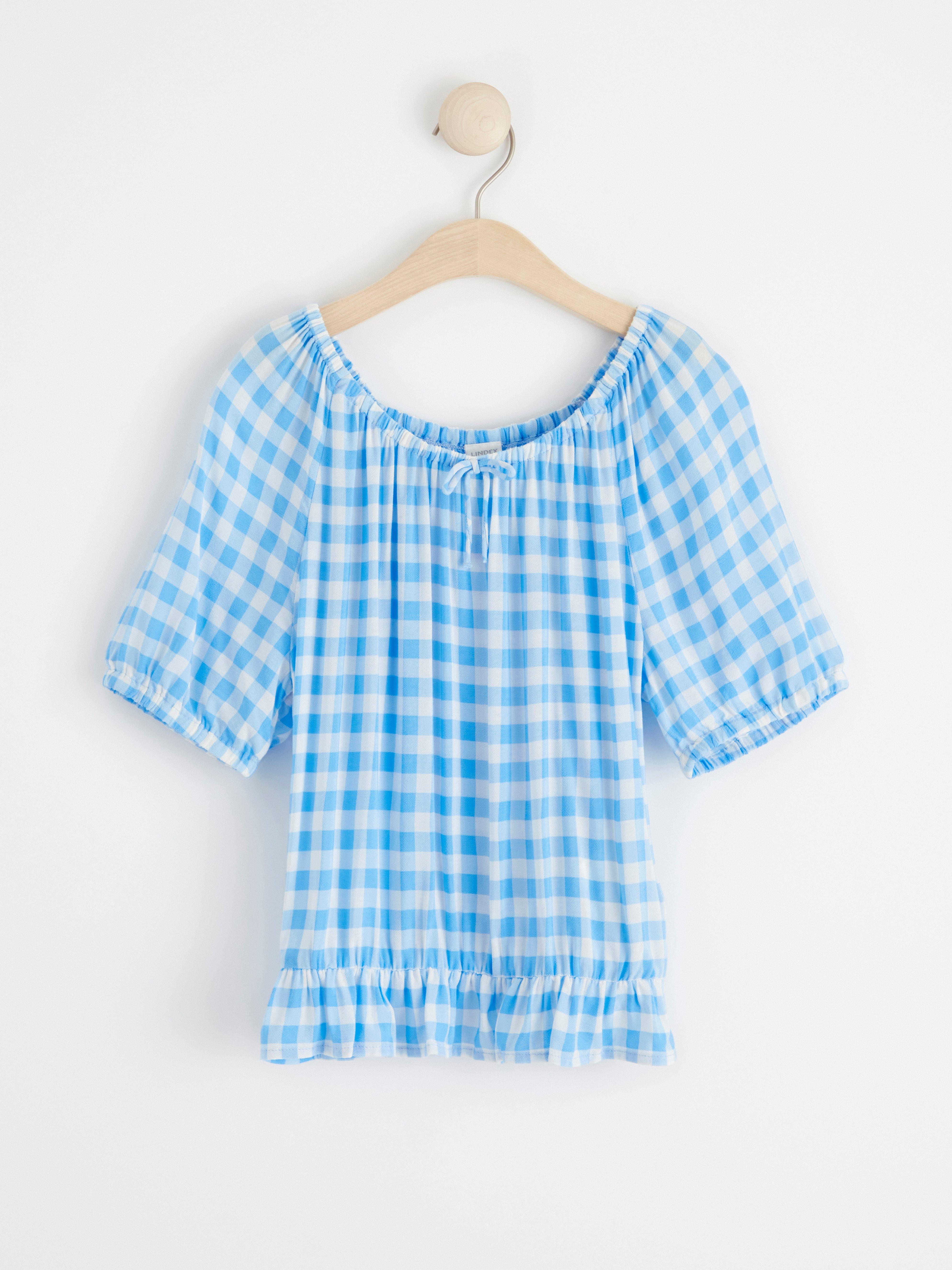 Puff sleeve blouse Light Dusty Blue