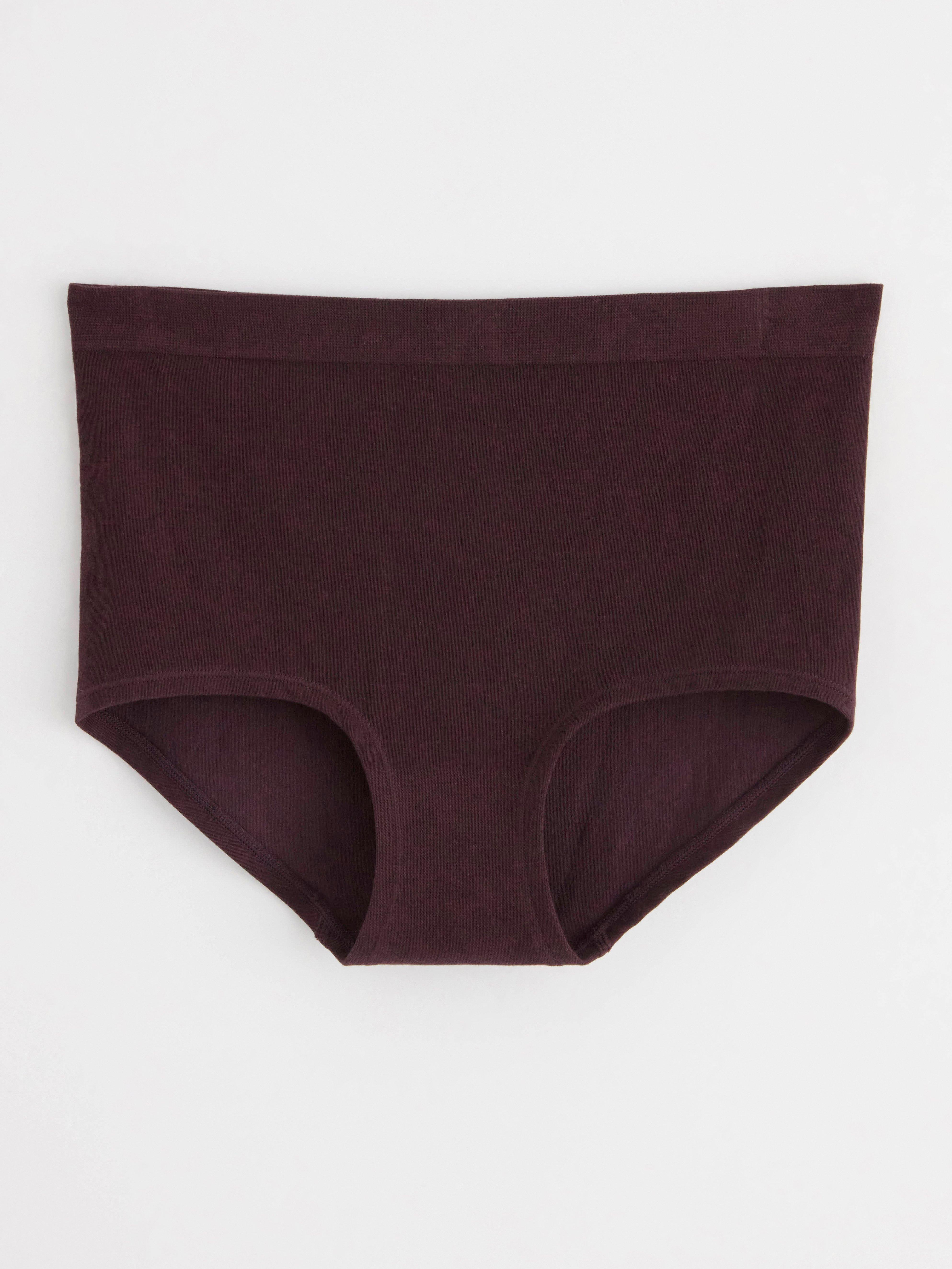 Seamless high waist briefs Dark Dusty Lilac