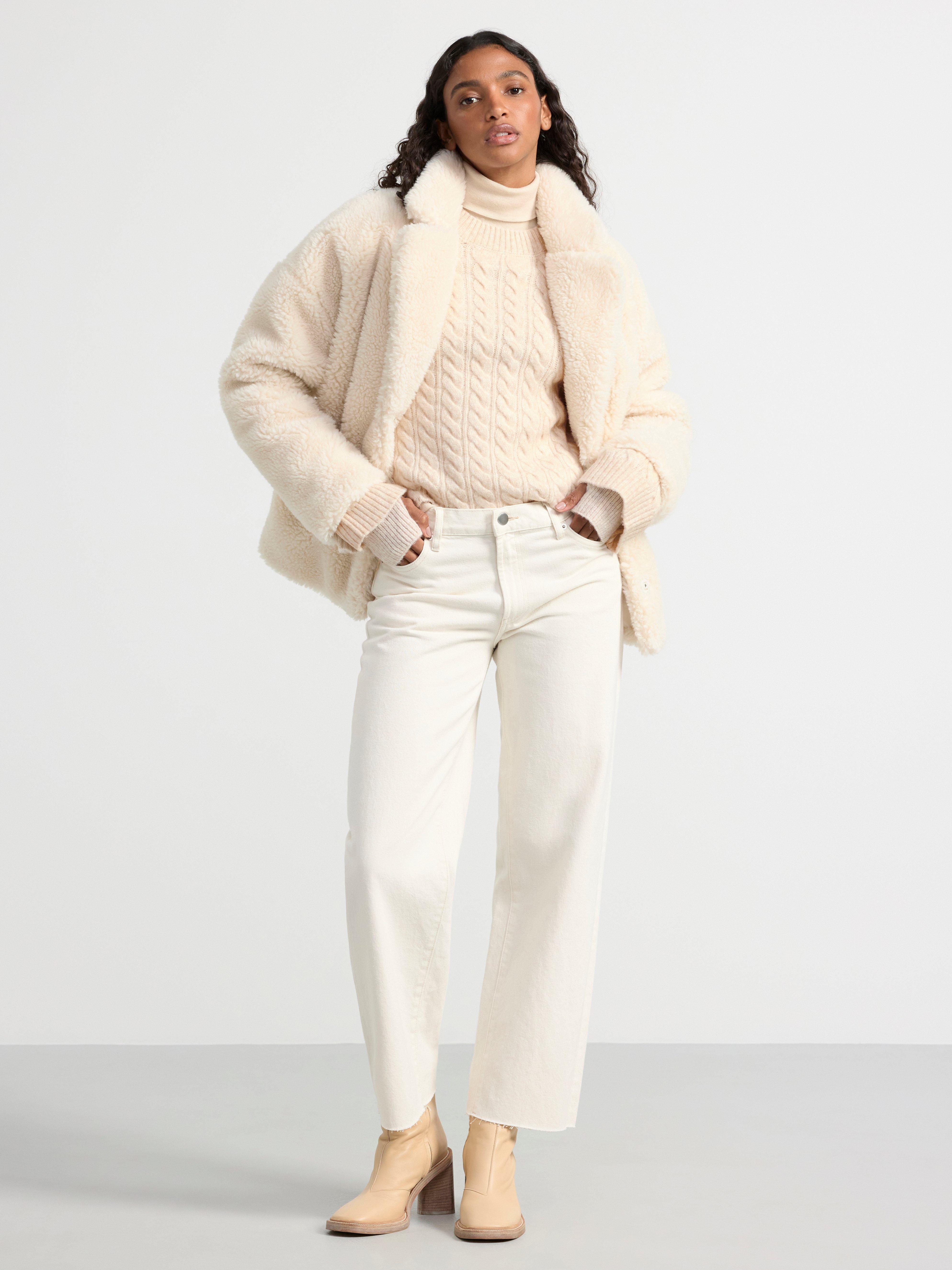 Cable-knit jumper Light Beige