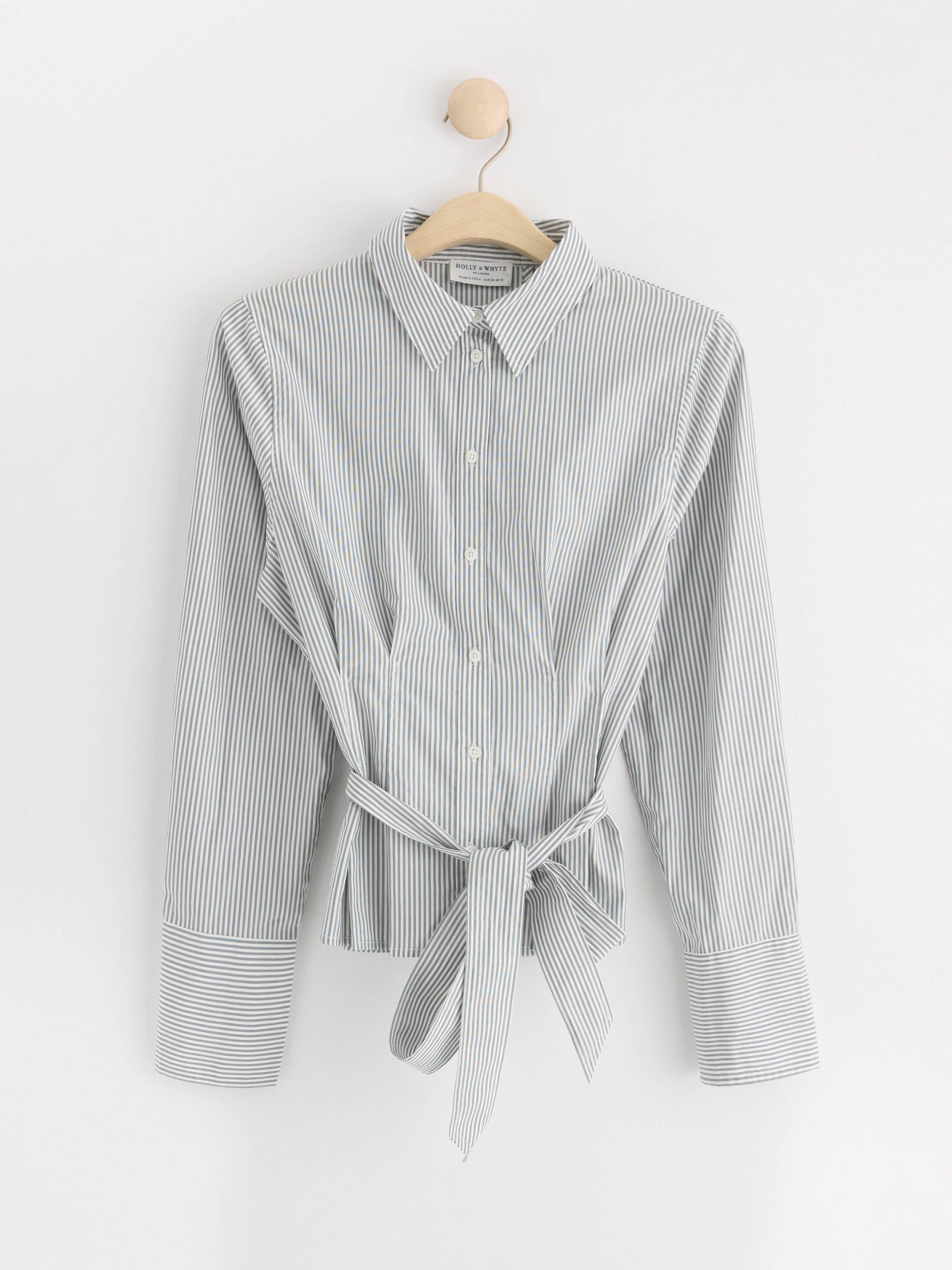 Blouse with stripes Grey